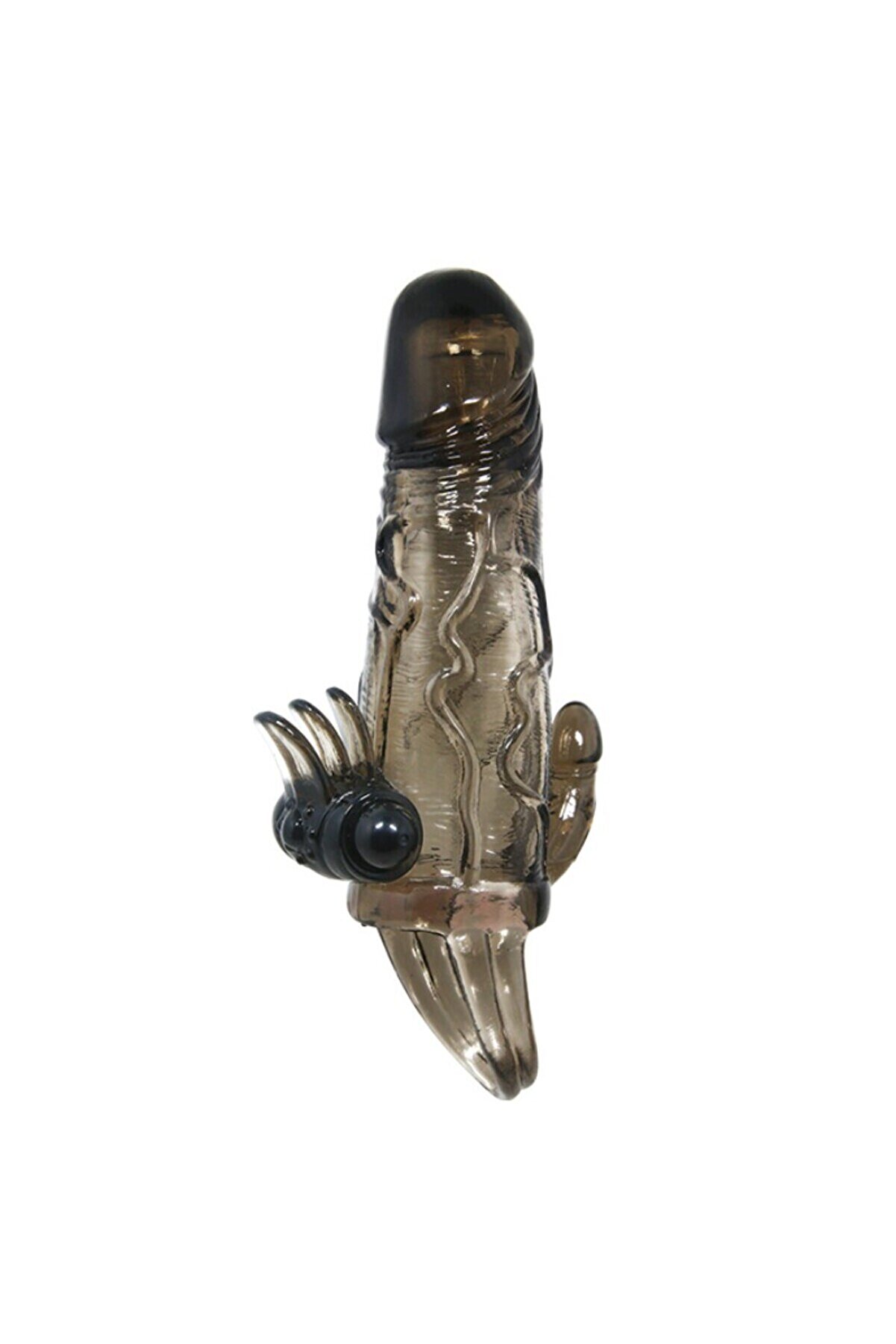 Erox Brave Man Peni̇s Sleeve Kli̇toral Ve Anal Uyarıcılı Ti̇treşi̇mli̇ Peni̇s Kılıfı Black
