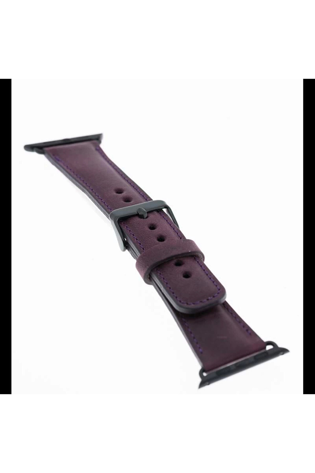 Apple Watch Uyumlu Deri̇ Kordon 38-40-41Mm G7 Mor