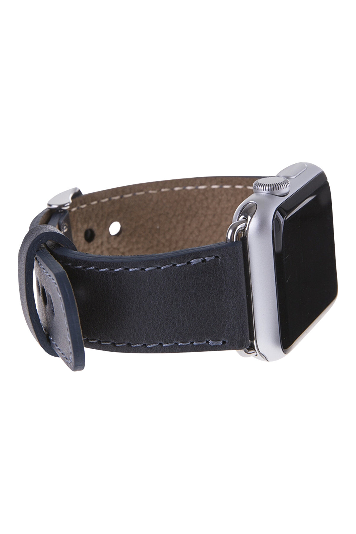 gizmurstore Apple Watch Uyumlu Deri Kordon 42-44-45mm CZ01 Lacivert