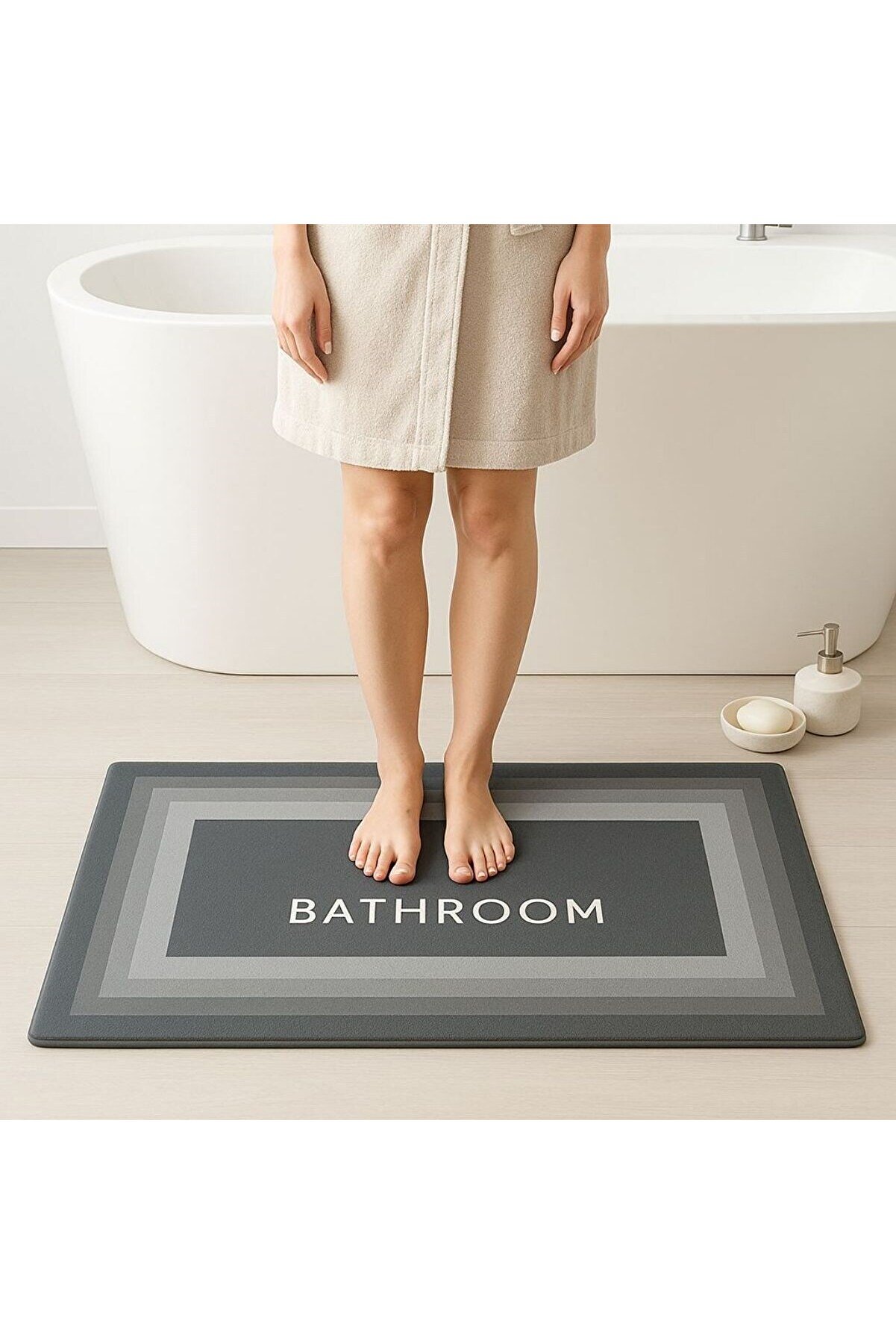 Go İthalat Si̇hi̇rli̇ S&uuml;per Su Emi̇ci̇ Kaymaz Tabanlı Uzun Paspas 40*120 Cm (4457)