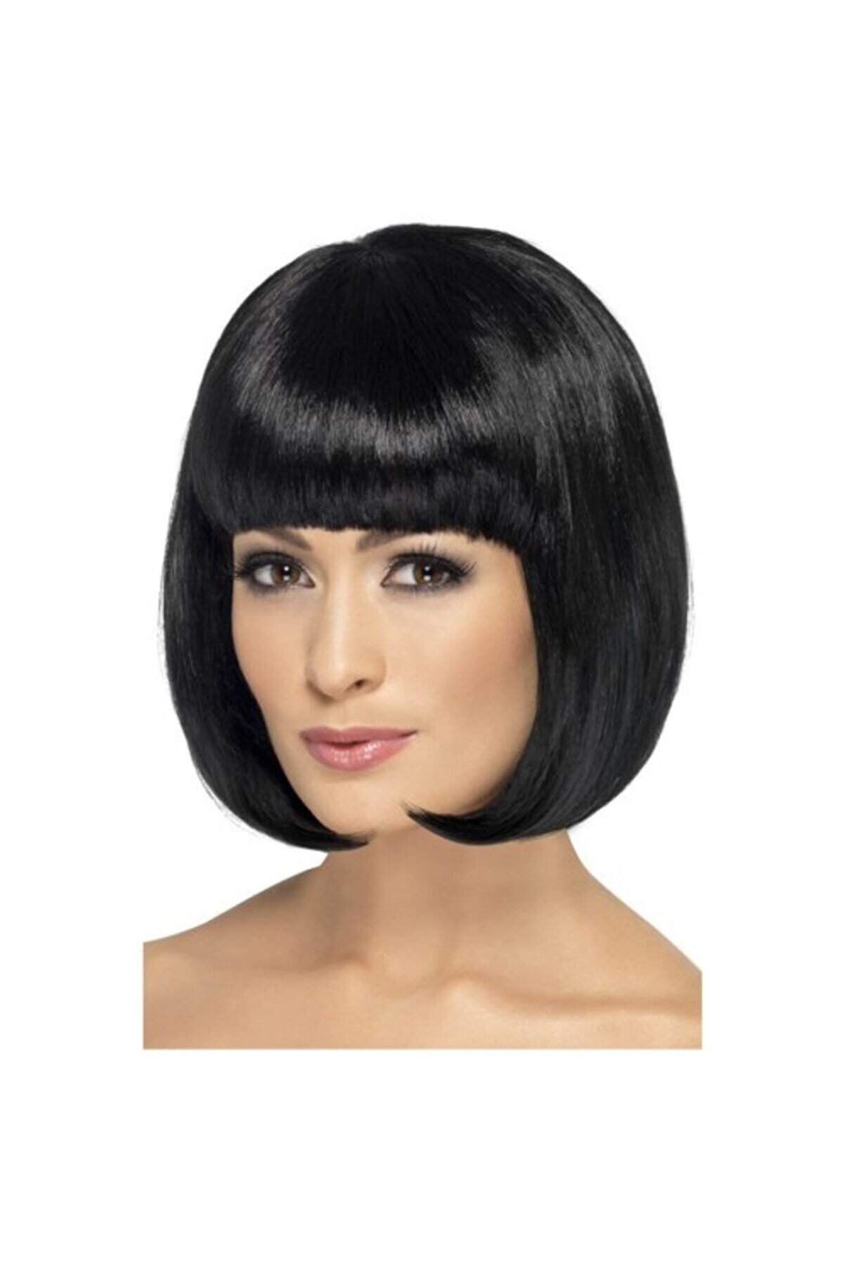 Si̇yah Renk Parti̇ Peruğu Küt Saç