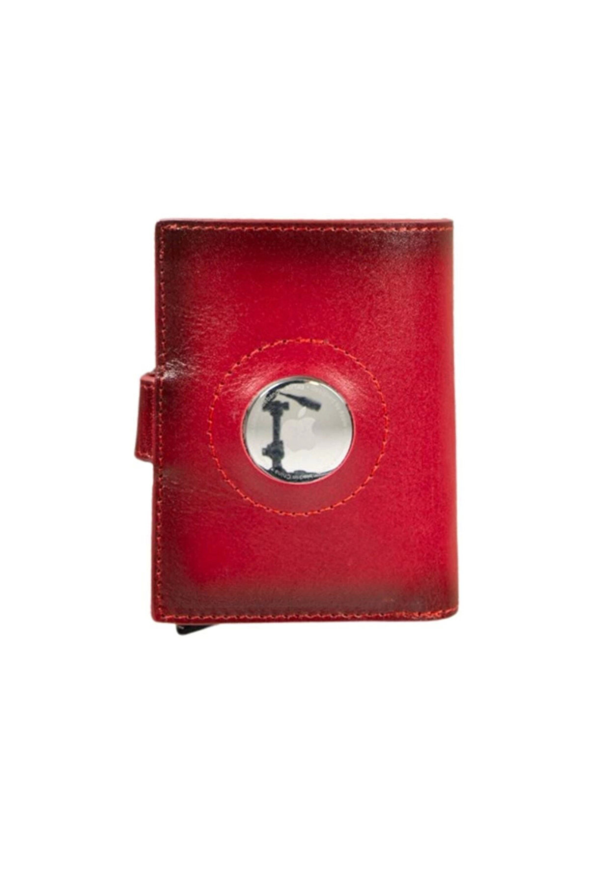 Palertag Deri̇ Cüzdan, Apple Ai̇rtag Uyumlu Kırmızı