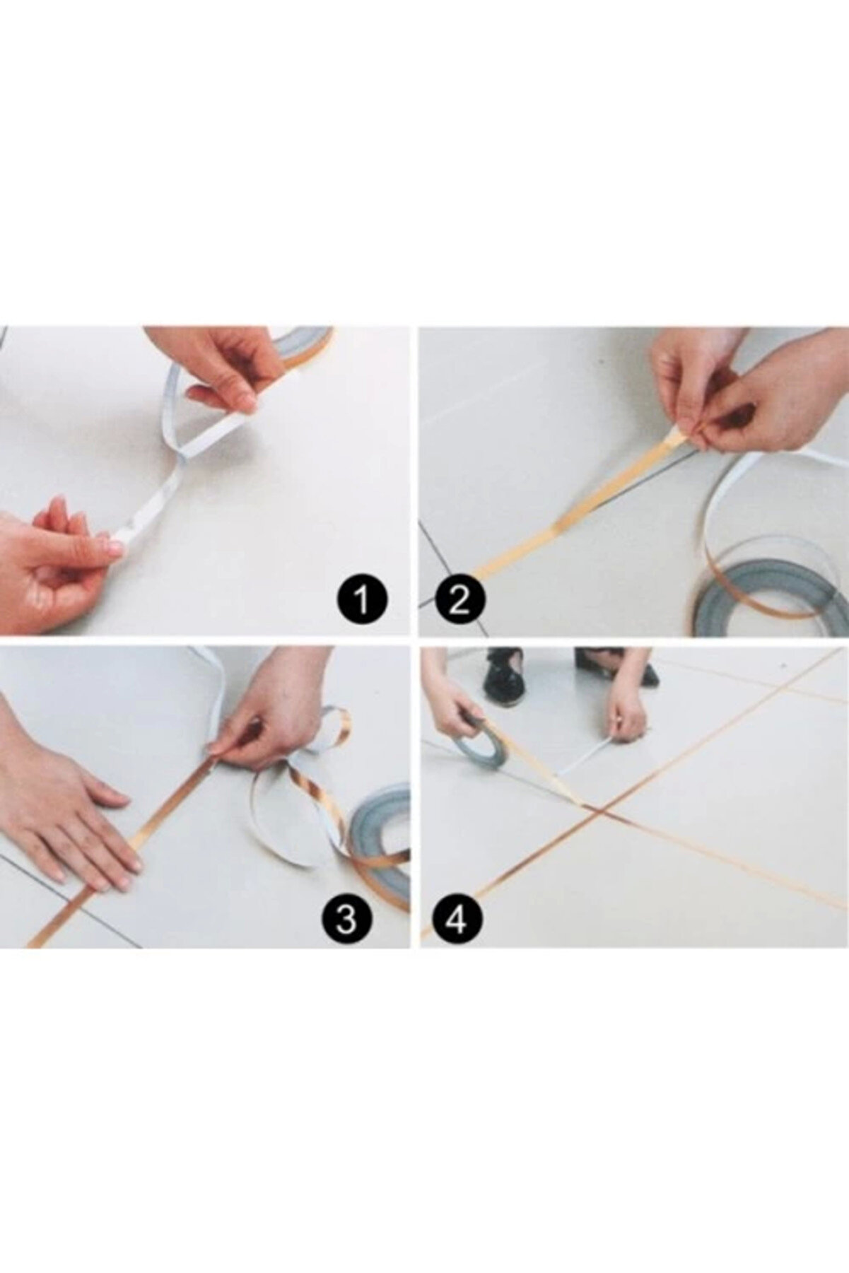 0.5 Cm 50 Metre Gold Fayans Arası Şeri̇t Bant