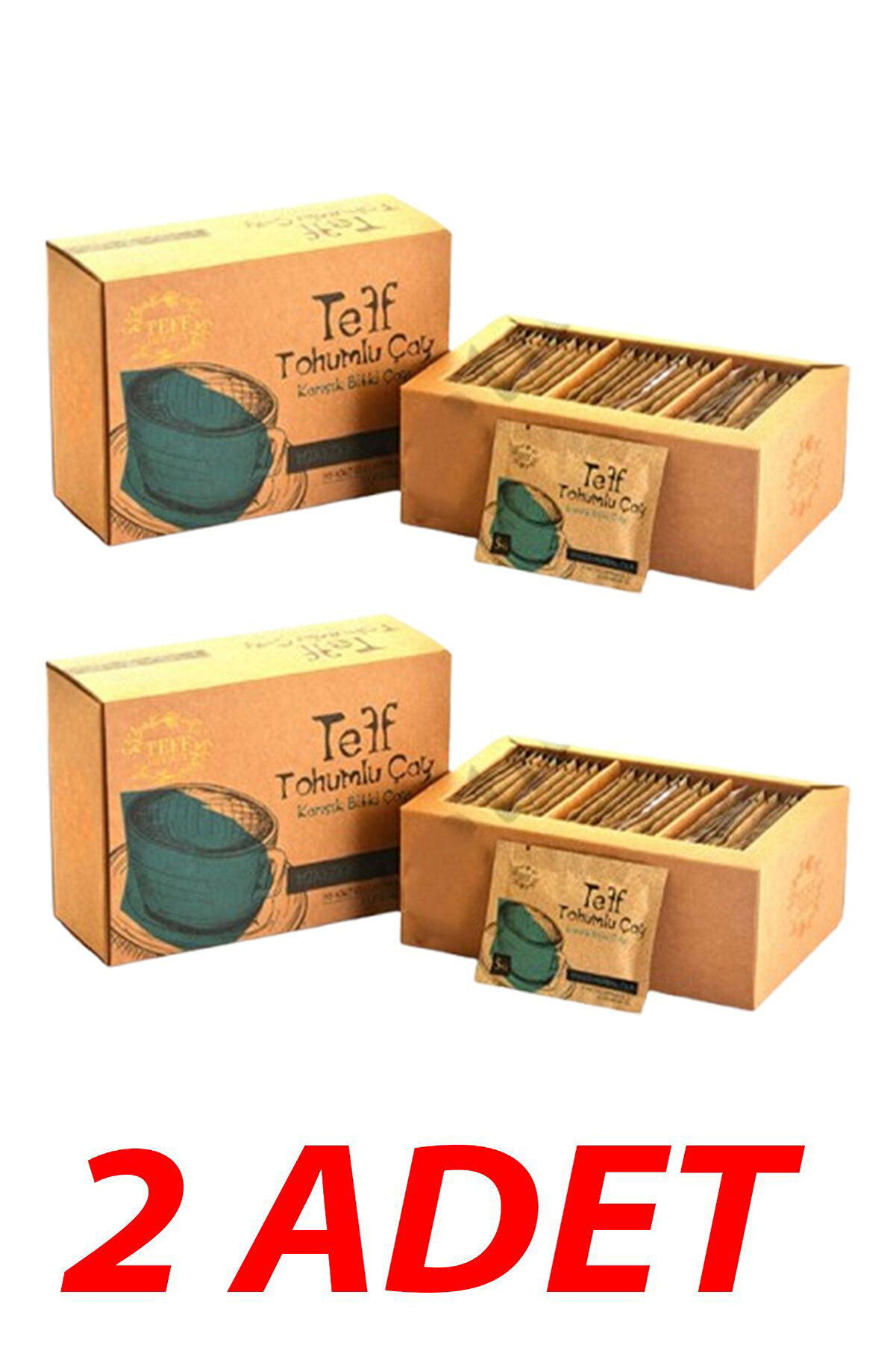 Teff Tohumlu Çay Karışık Bi̇tki̇ Çayı 60 Adet