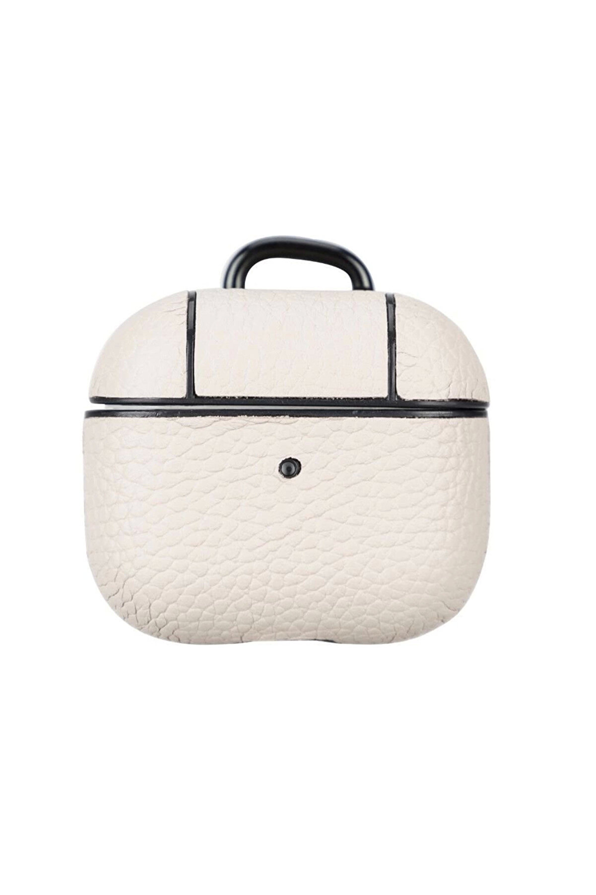 Apple Ai̇rpods 3.Nesi̇l Uyumlu Deri̇ Kılıf Juni̇ Erc3 Bej