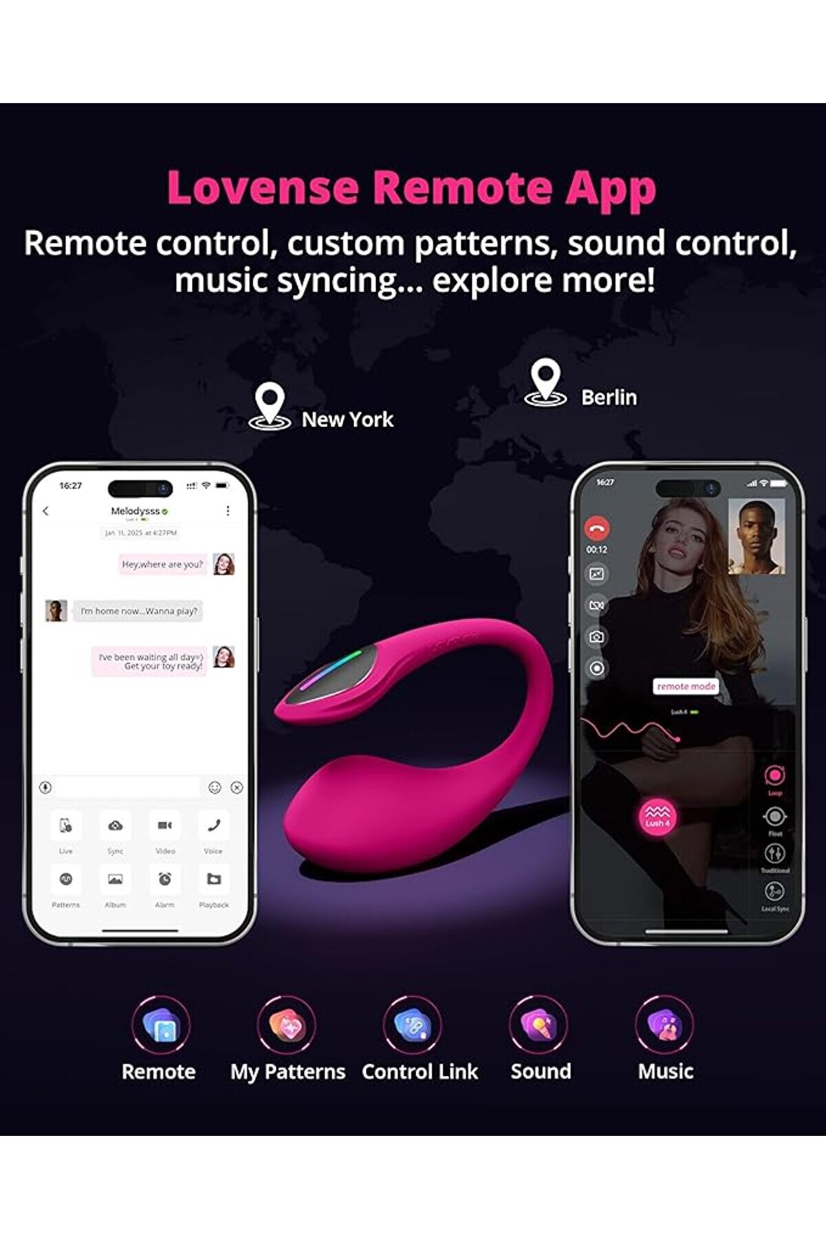 Lovense Lush 4 Telefon Ve Tablet Kontroll&uuml; Yeni̇ Nesi̇l Vi̇brat&ouml;r
