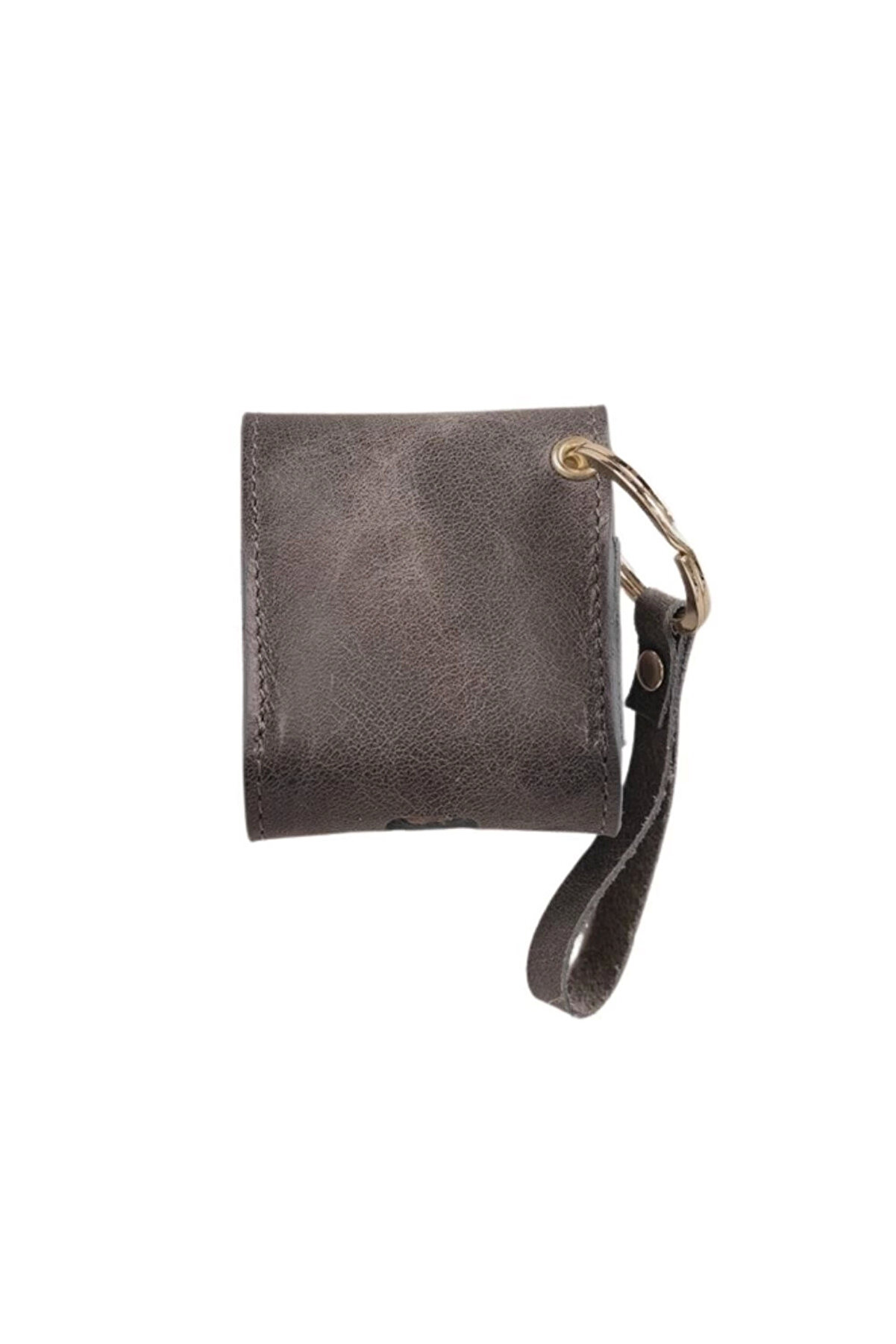 Apple Ai̇rpods 2.Nesi̇l Uyumlu Deri̇ Kılıf Mai̇ Snap Vs05 Gri̇