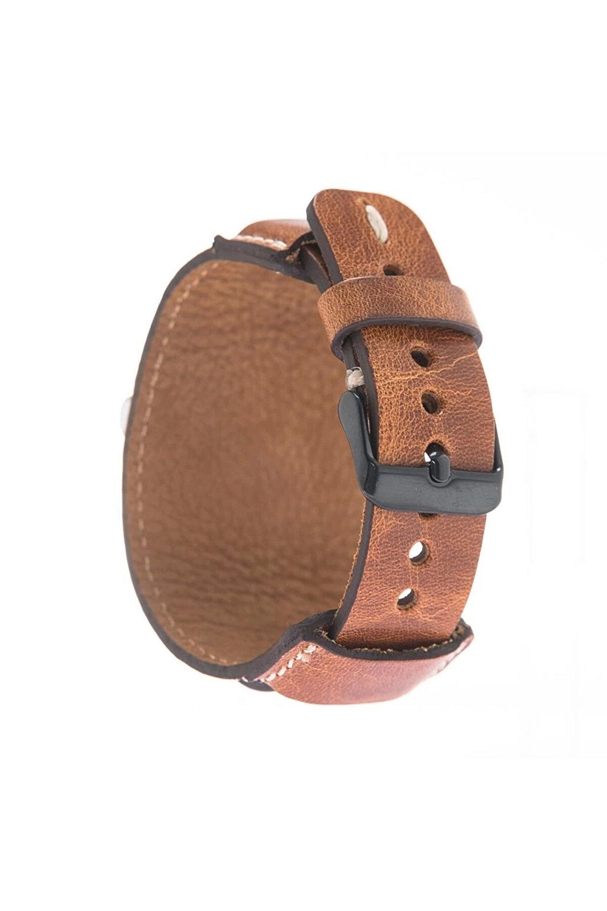 Apple Watch Uyumlu Deri̇ Kordon 42-44-45Mm Cuff V18