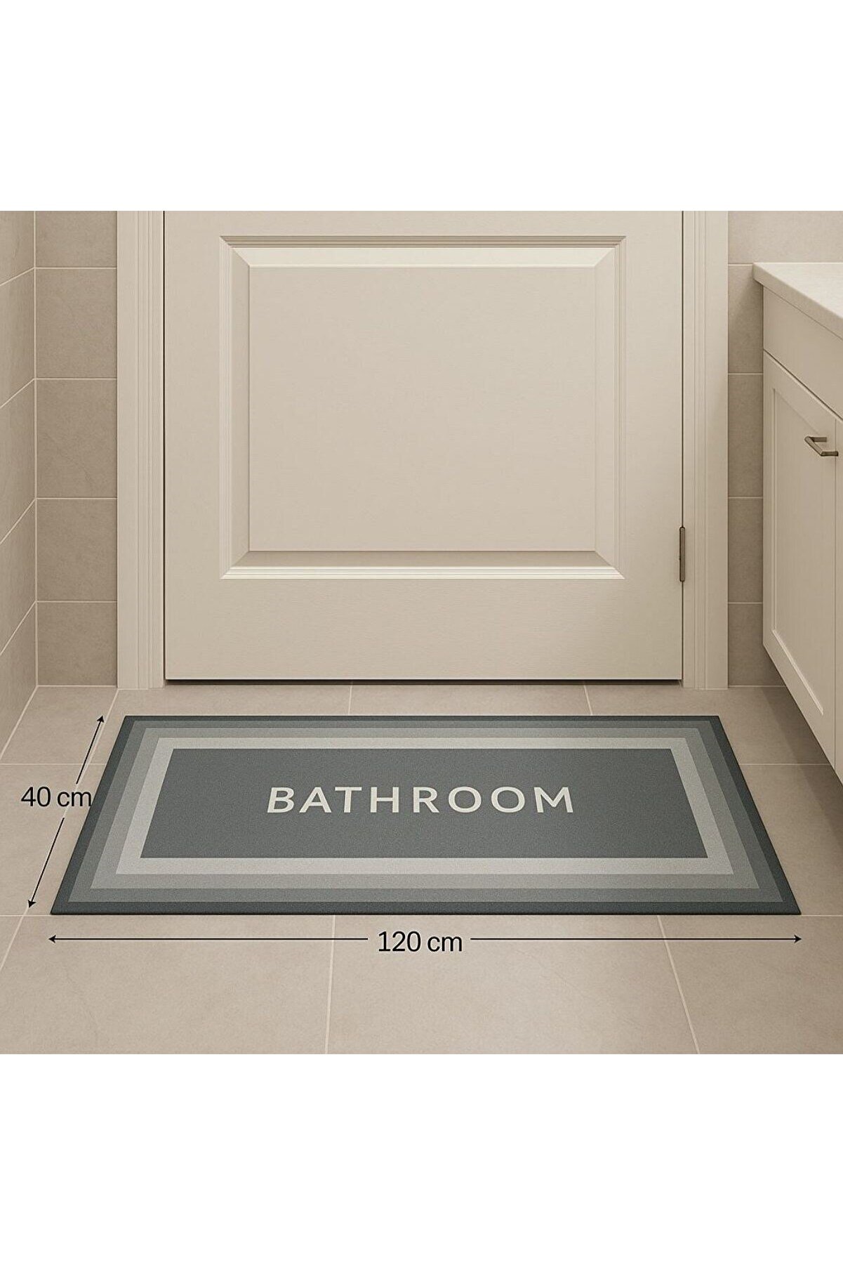 Go İthalat Si̇hi̇rli̇ S&uuml;per Su Emi̇ci̇ Kaymaz Tabanlı Uzun Paspas 40*120 Cm (4457)