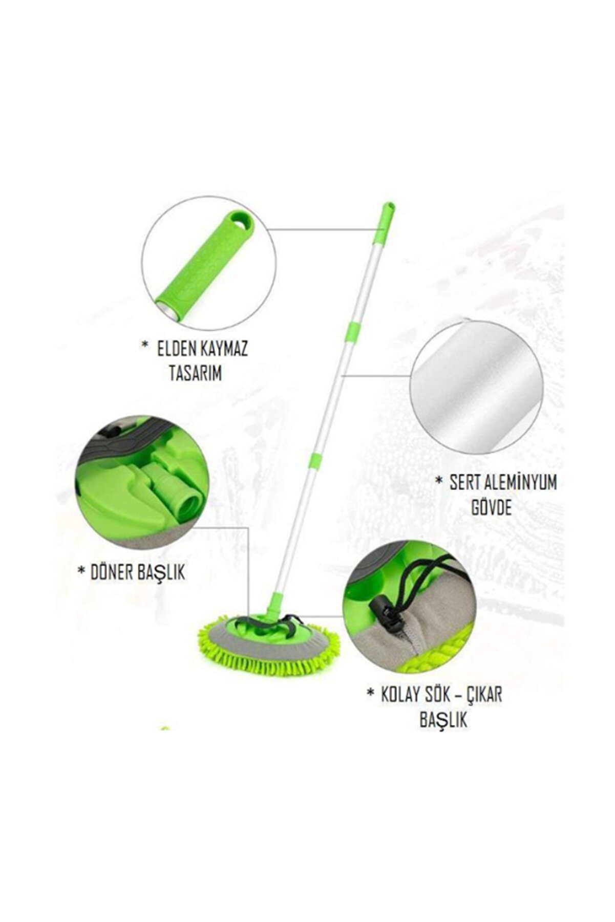 Ethab Ti̇caret Yedek Bezli̇ Mi̇krofi̇ber Araba Yıkama Fır&ccedil;ası