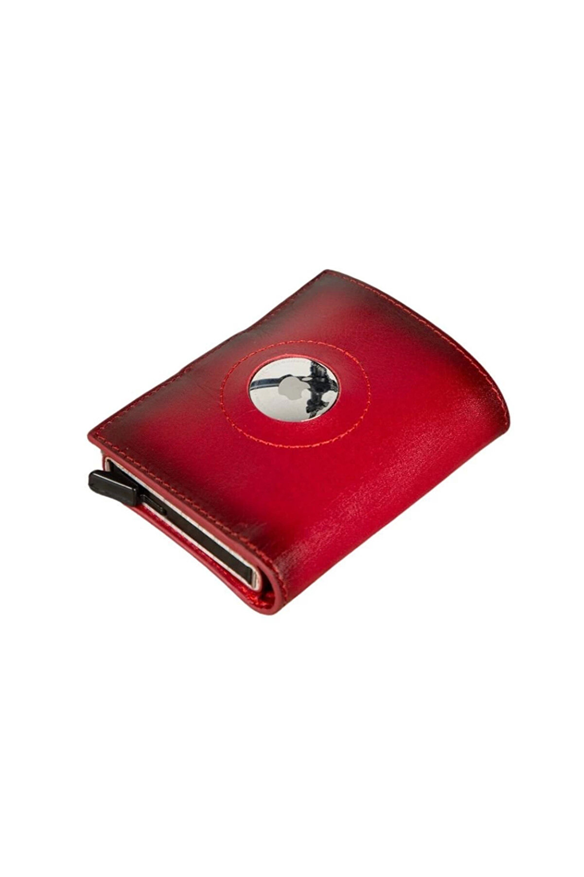Palertag Deri̇ Cüzdan, Apple Ai̇rtag Uyumlu Kırmızı