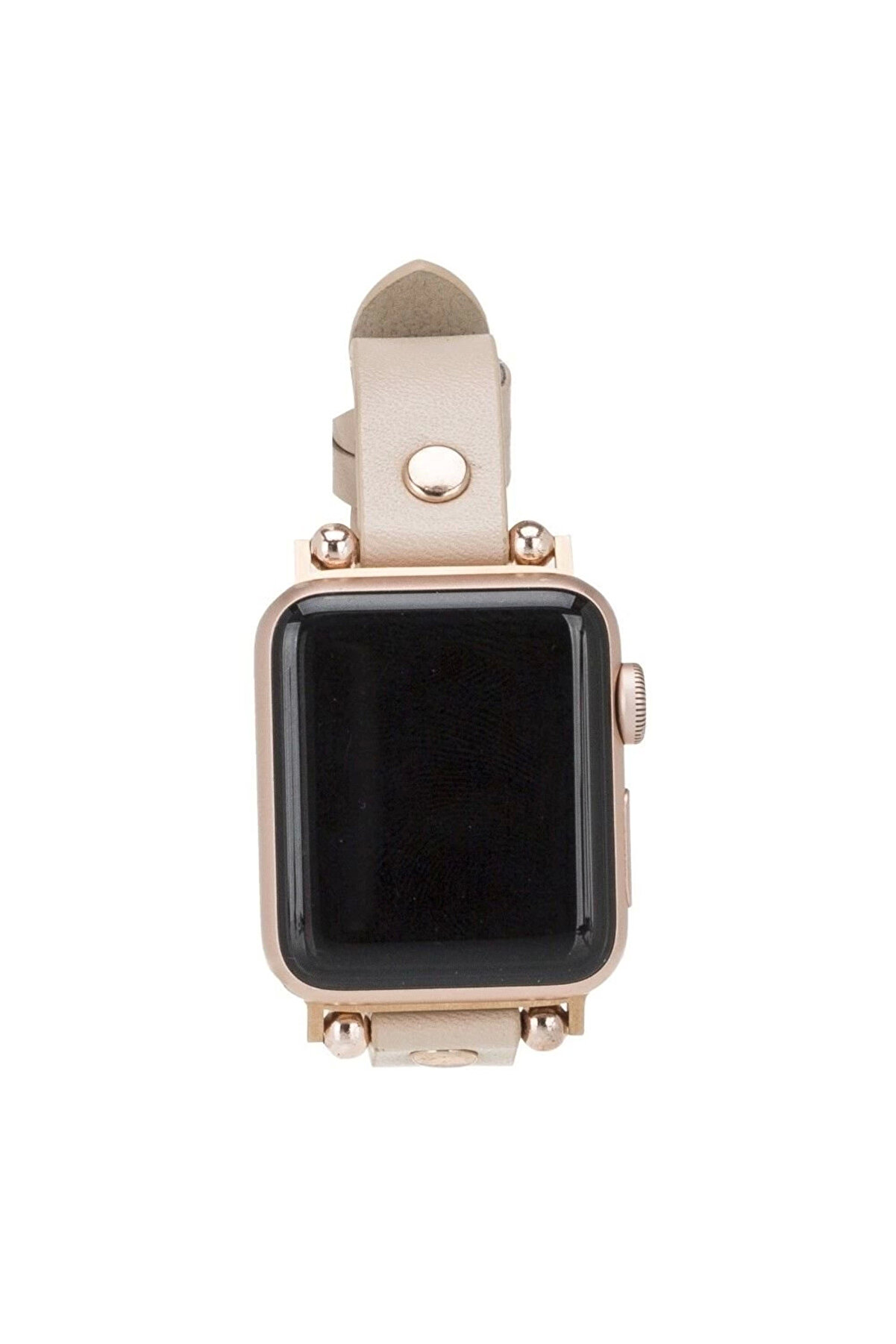 Apple Watch Uyumlu Deri̇ Kordon 42-44-45Mm Rt Erc3 Bej