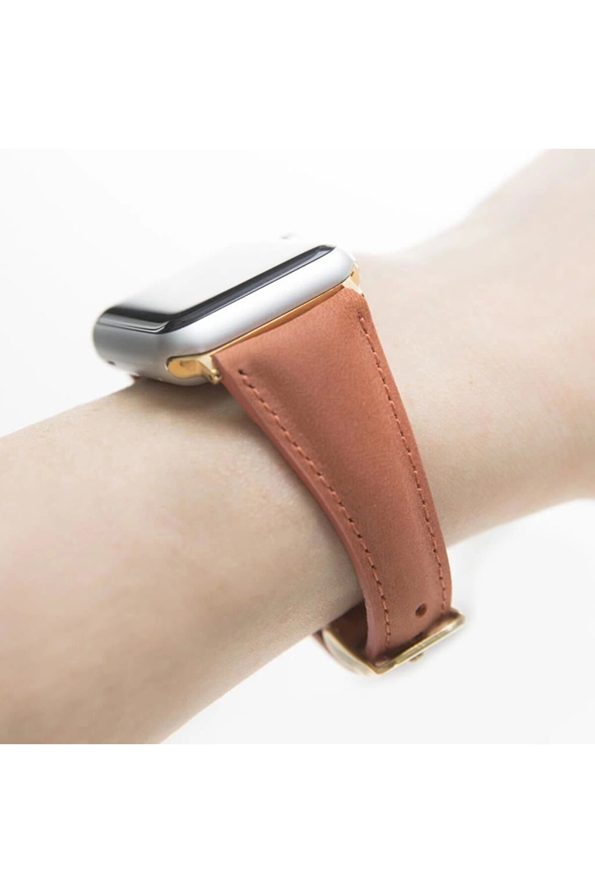 Apple Watch Uyumlu Deri̇ Kordon 42-44-45Mm Sli̇m G17