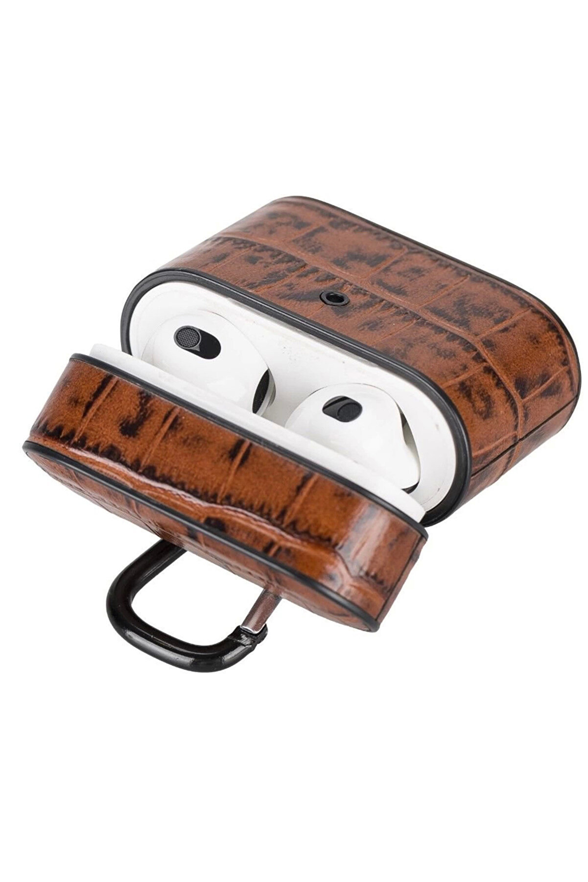 Casquet Apple Ai̇rpods 3.Nesi̇l Uyumlu Deri̇ Kılıf Yk6 Taba
