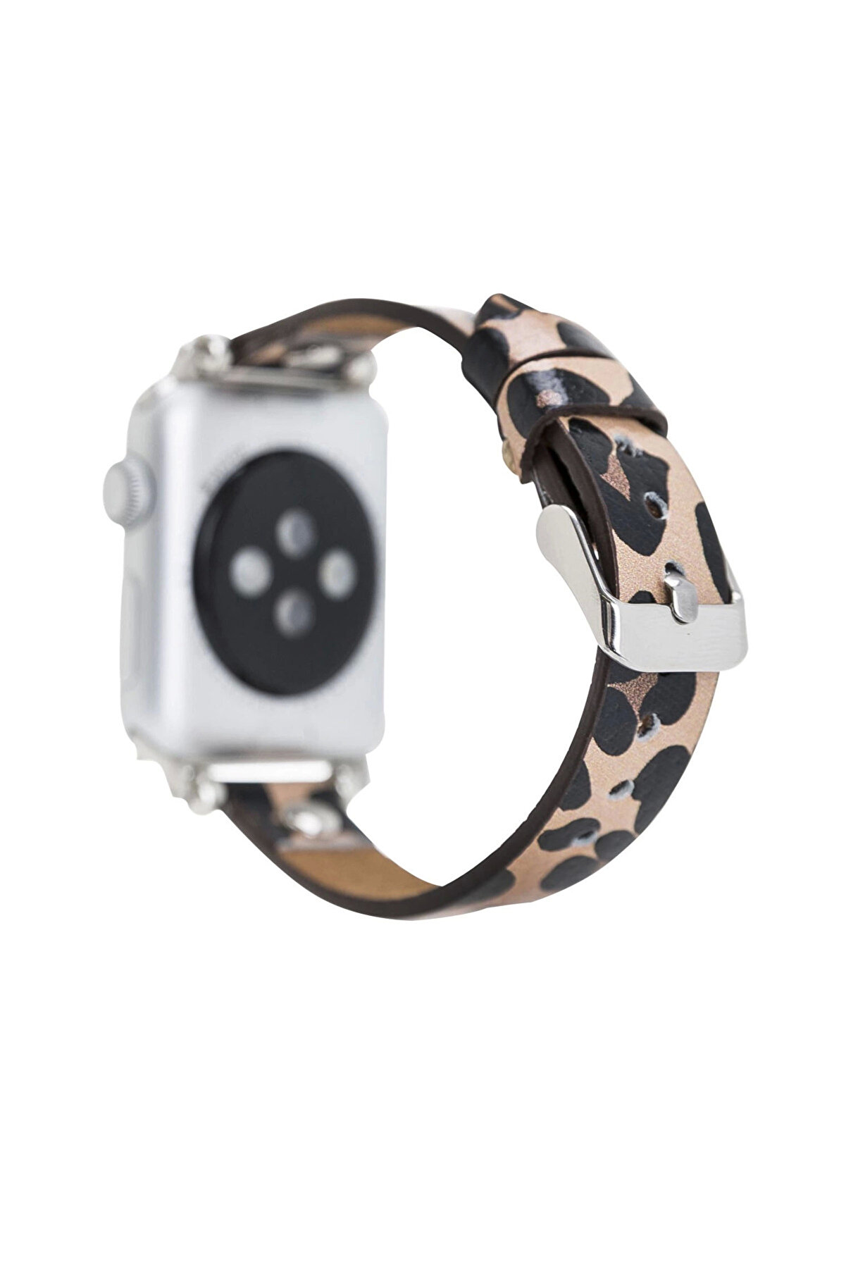 Apple Watch Uyumlu Deri̇ Kordon 42-44-45Mm St Leopar Ne