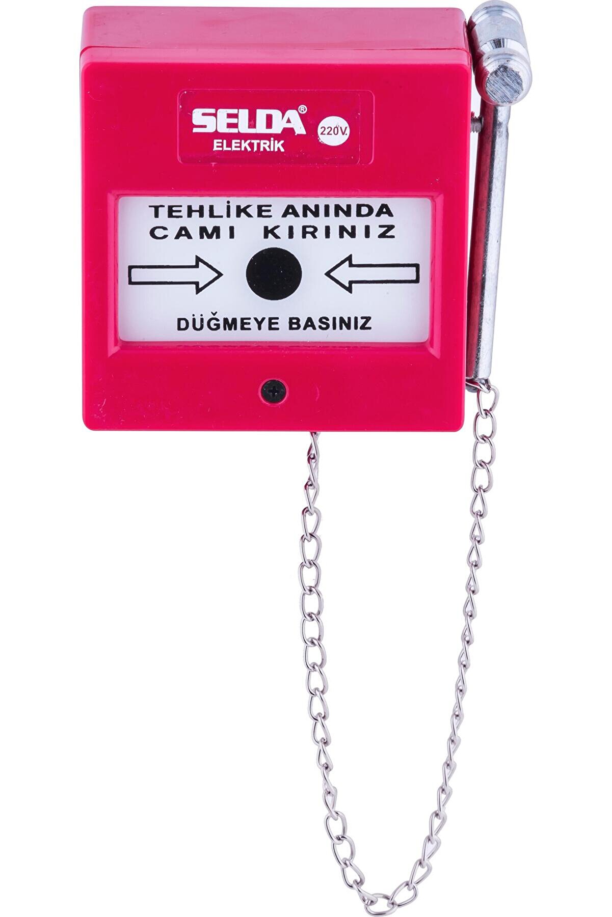 evimdeyokyok 1016-ç 220v Ikaz Butonu Kare (ÇEKİÇLİ) Tdrtr