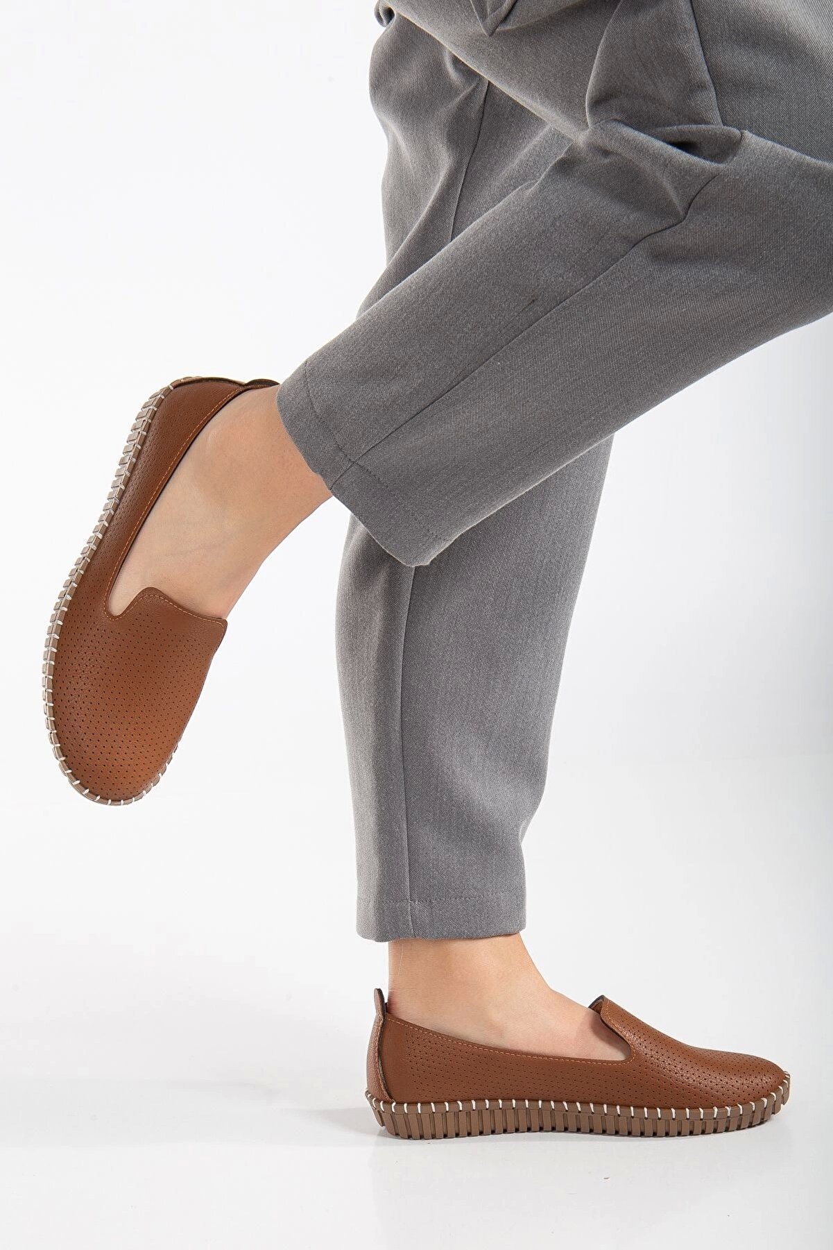 Gult Kadın G&uuml;nl&uuml;k Rahat Ayakkabı Taba