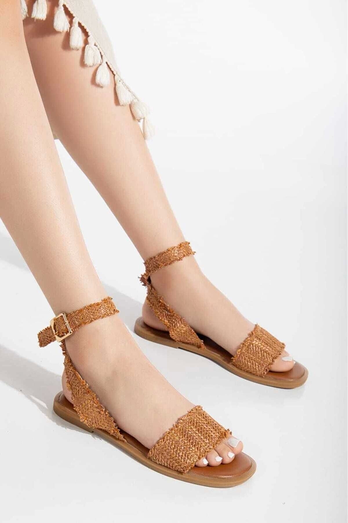 Gult Kadın Sandalet Hasır