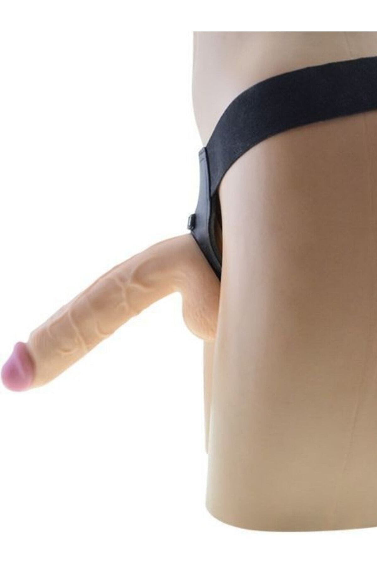 Meyrabest Yeni̇ Nesi̇l Ultra S&uuml;per Reali̇sti̇k 24 Cm Deri̇ Kemerli̇ Belden Bağlamalı Kalın Strapon Di̇ldo Peni̇s