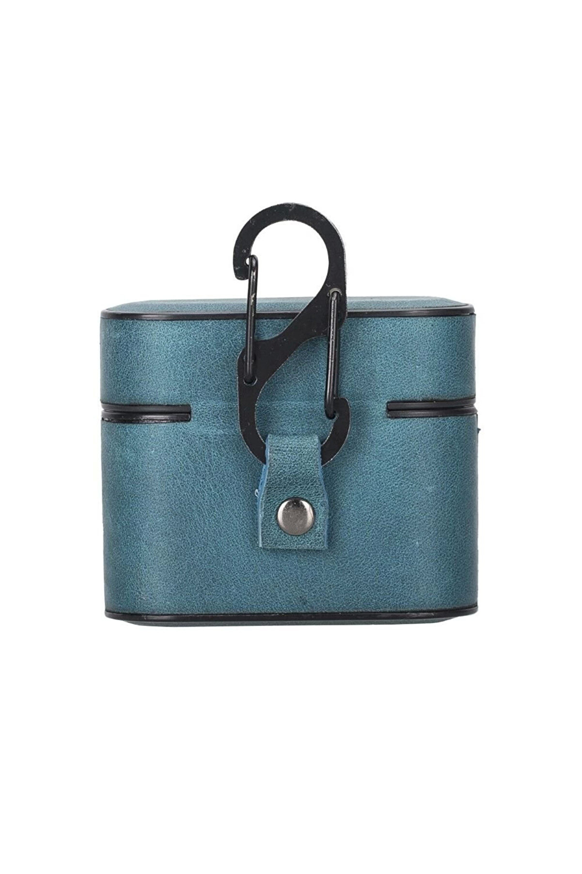 Casquet Apple Ai̇rpods 3.Nesi̇l Uyumlu Deri̇ Kılıf Aa32 Mavi̇