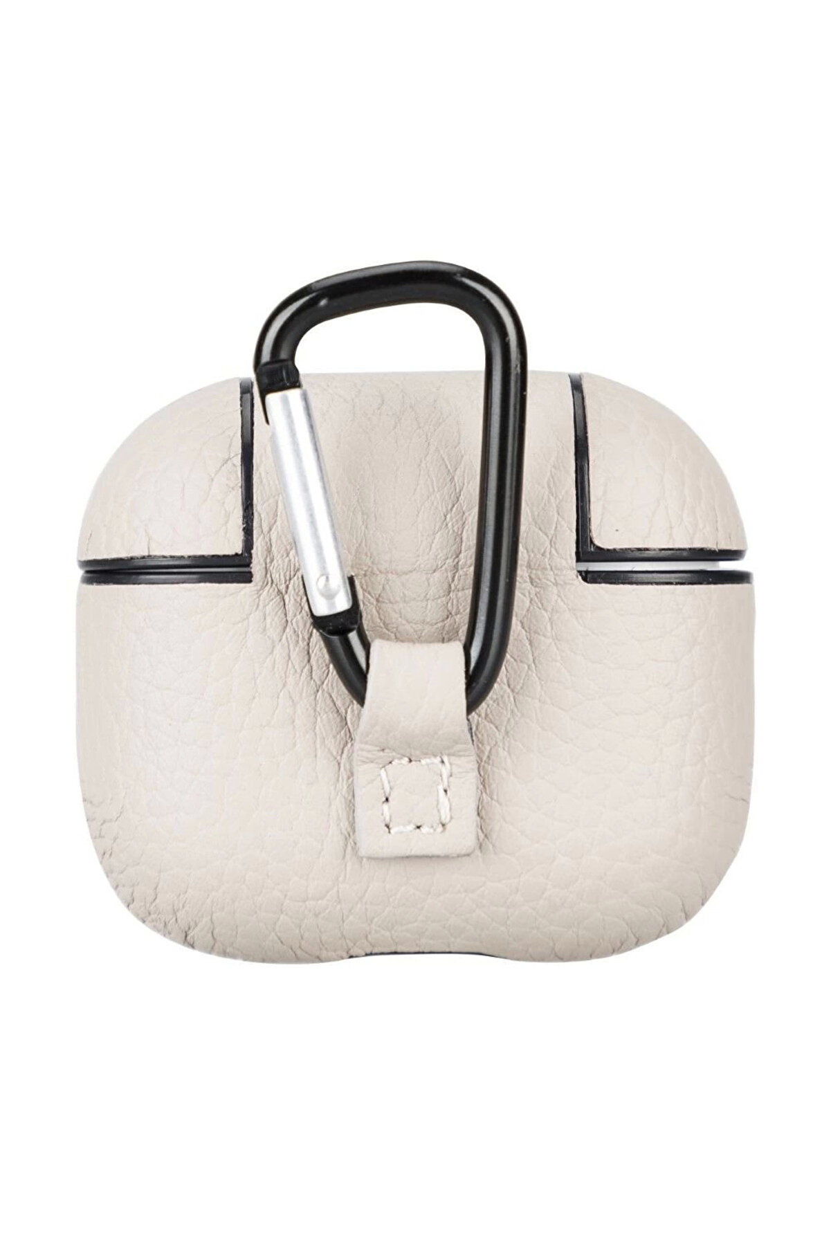 Apple Ai̇rpods 3.Nesi̇l Uyumlu Deri̇ Kılıf Juni̇ Erc3 Bej