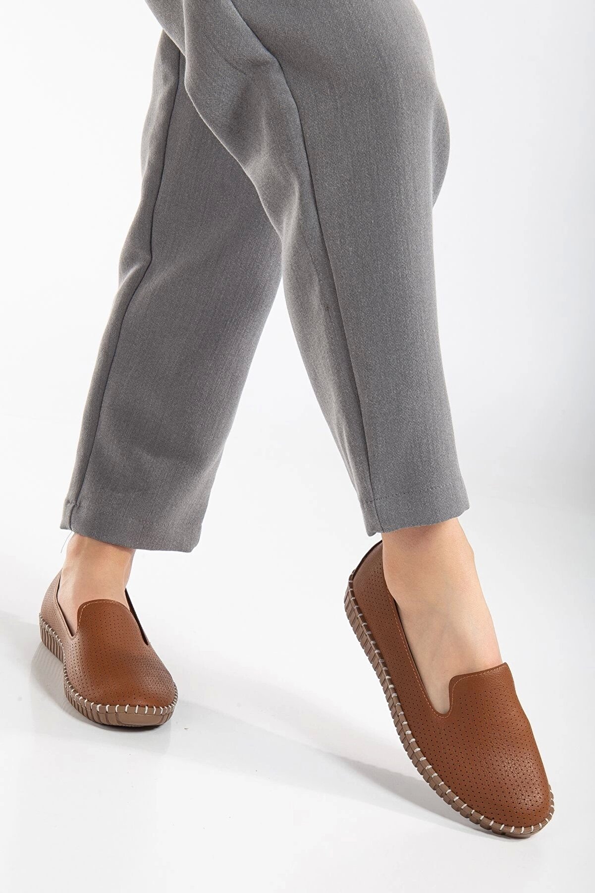 Gult Kadın G&uuml;nl&uuml;k Rahat Ayakkabı Taba