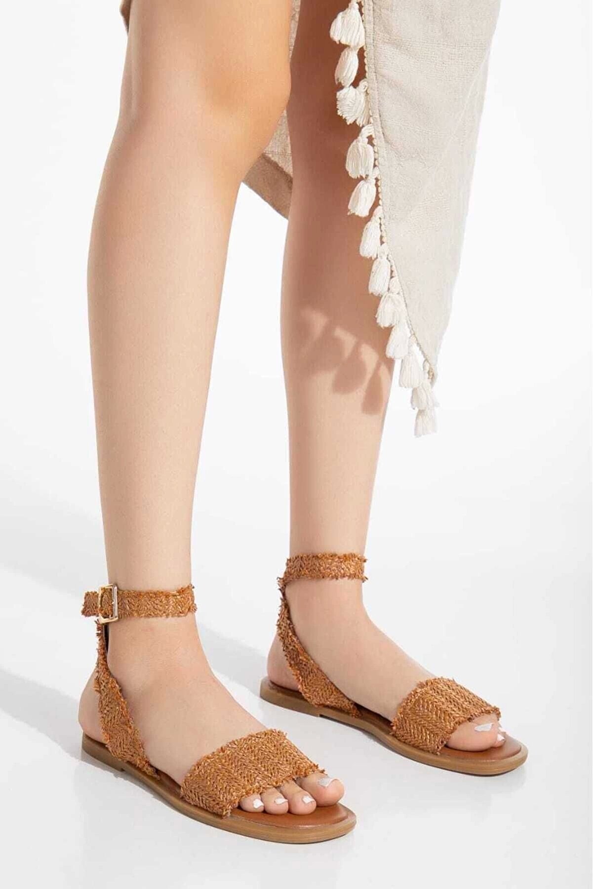 Gult Kadın Sandalet Hasır