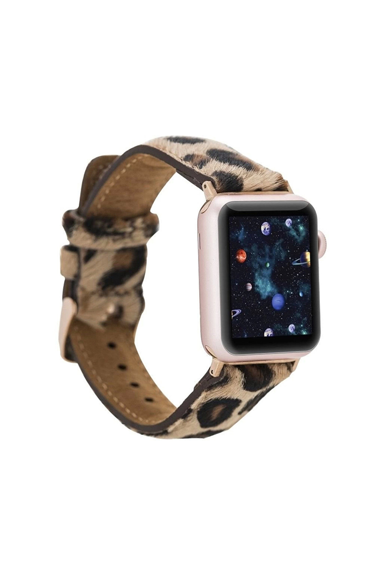 Apple Watch Uyumlu Deri̇ Kordon 42-44-45Mm Leo1N