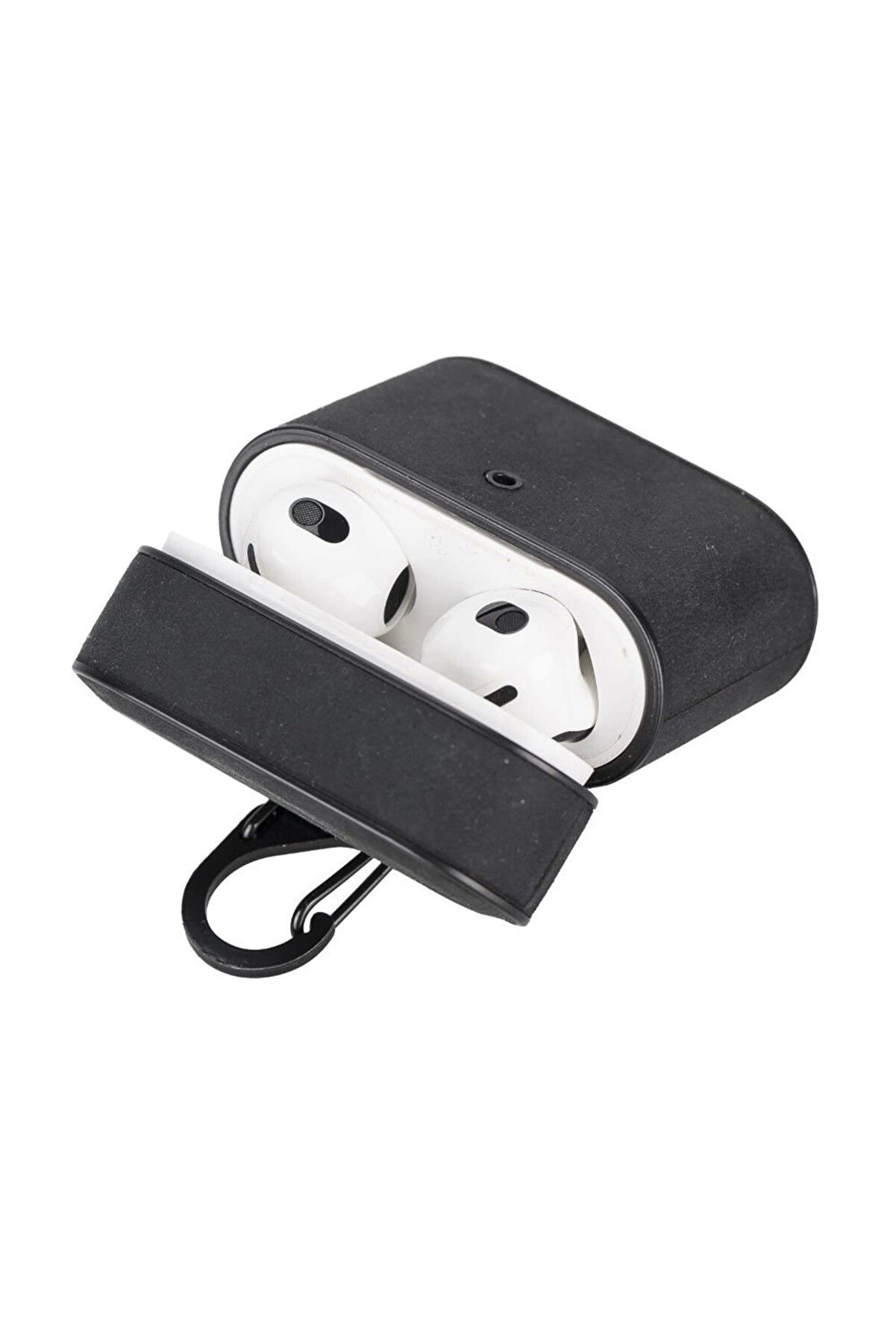 Casquet Apple Ai̇rpods 3.Nesi̇l Uyumlu Deri̇ Kılıf G1 Si̇yah
