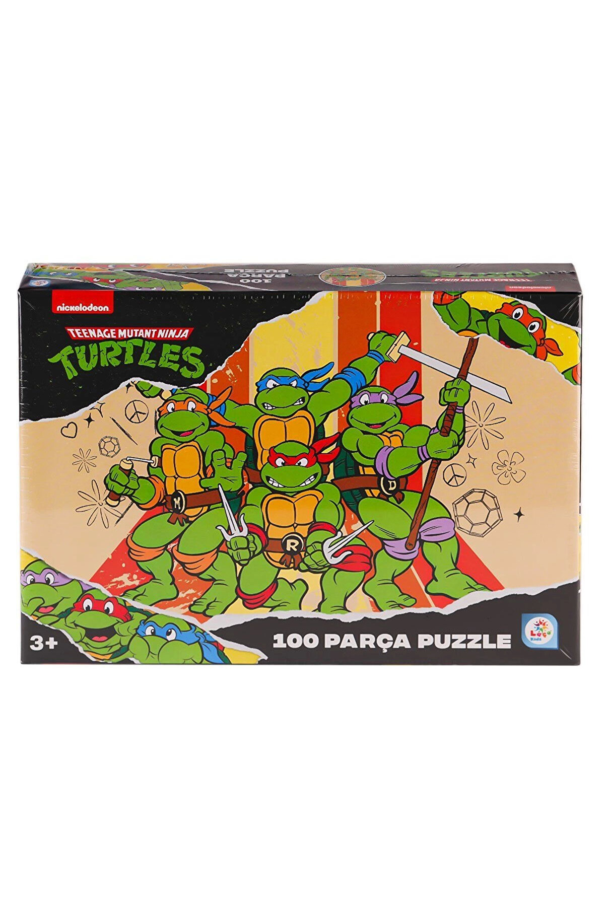 gizmurstore NK0050 Ninja Kaplumbağalar 100 Parça Puzzle -Laçokids