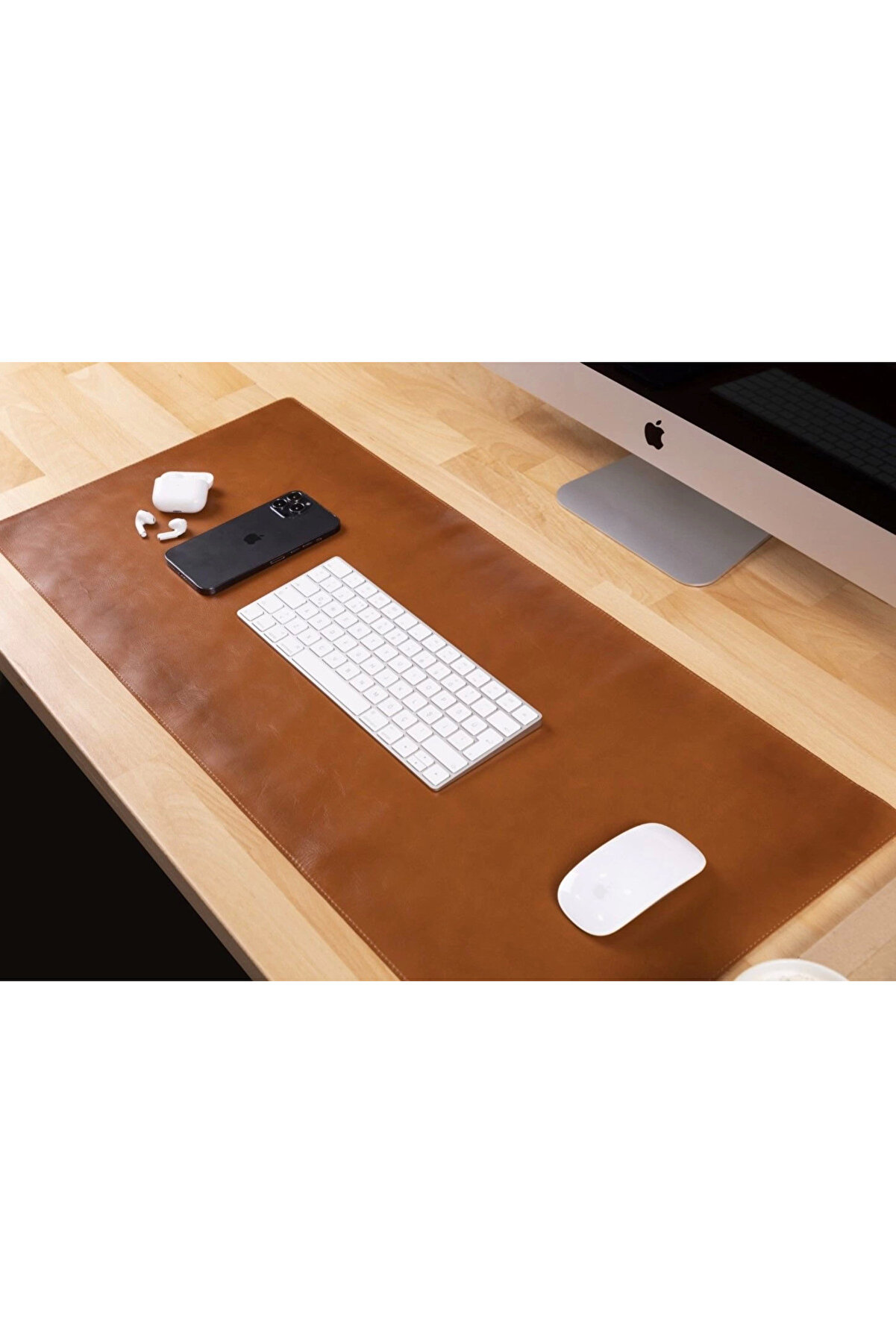 gizmurstore Deri Masa Matı 80*37cm RST2EF Taba