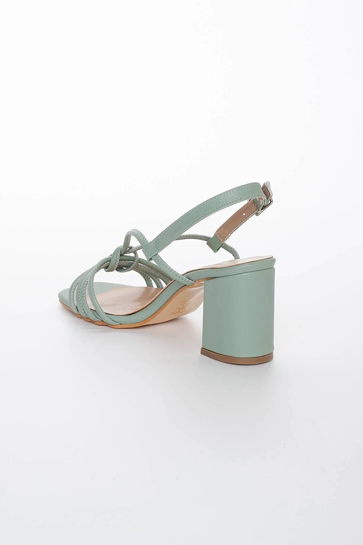 Gult Kadın 5 Cm Topuklu Özel Di̇ki̇şli̇ Bi̇yeli̇ Günlük Ayakkabı Lady Su Yeşi̇li̇