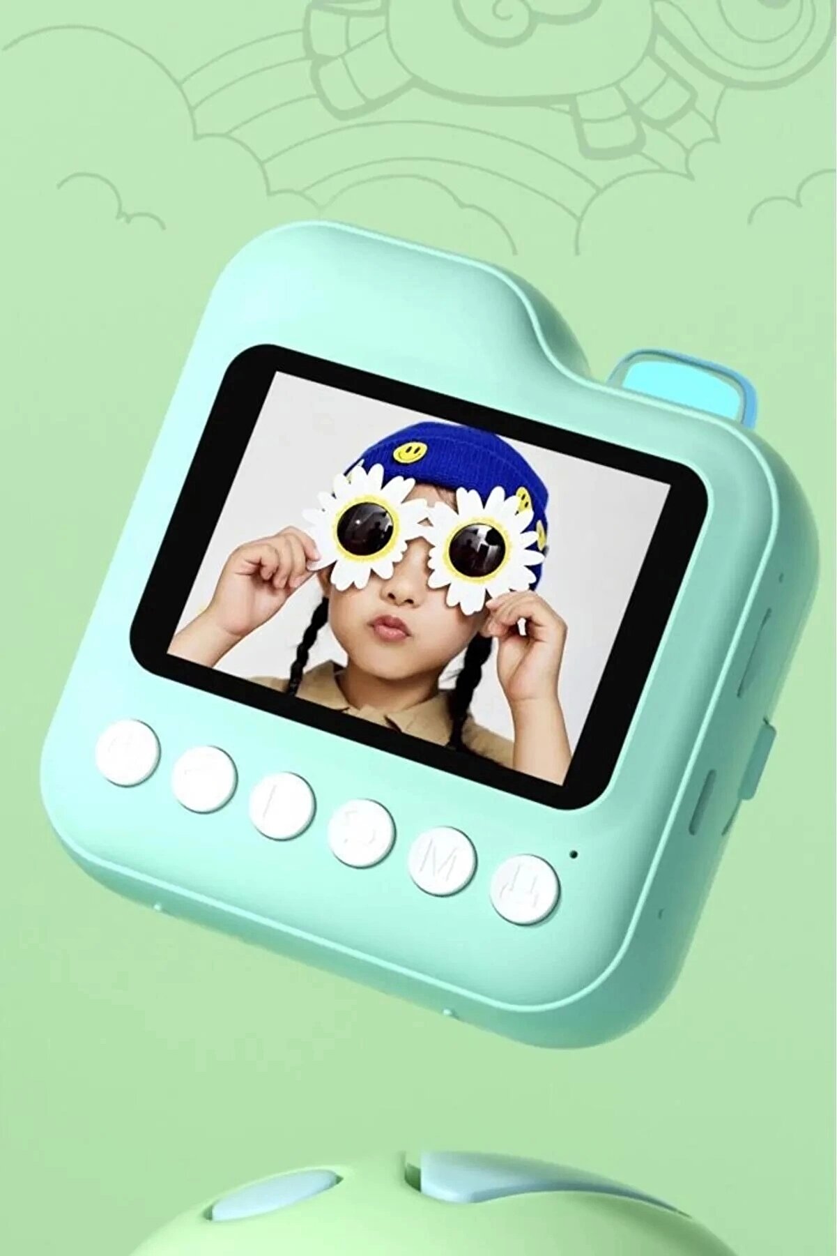 Ynt İthalat Di̇ji̇tal Vi̇deo Kayıt Fotoğraf &Ccedil;ocuk Kamerası Anlık Termal Resi̇m Kağıt Baskılı Mavi̇