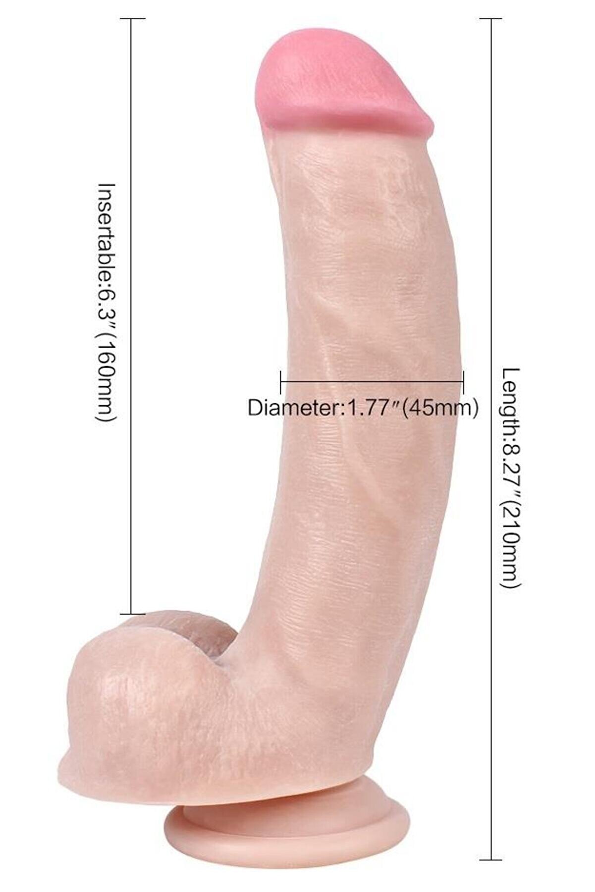 Meyrabest G&uuml;&ccedil;l&uuml; Vantuzlu Esnek Ultra Ger&ccedil;ek&ccedil;i̇ Ten Doku Hi̇ssi̇yatı 21 Cm Di̇ldo Ten Rengi̇ S&uuml;per Reali̇sti̇k Peni̇s