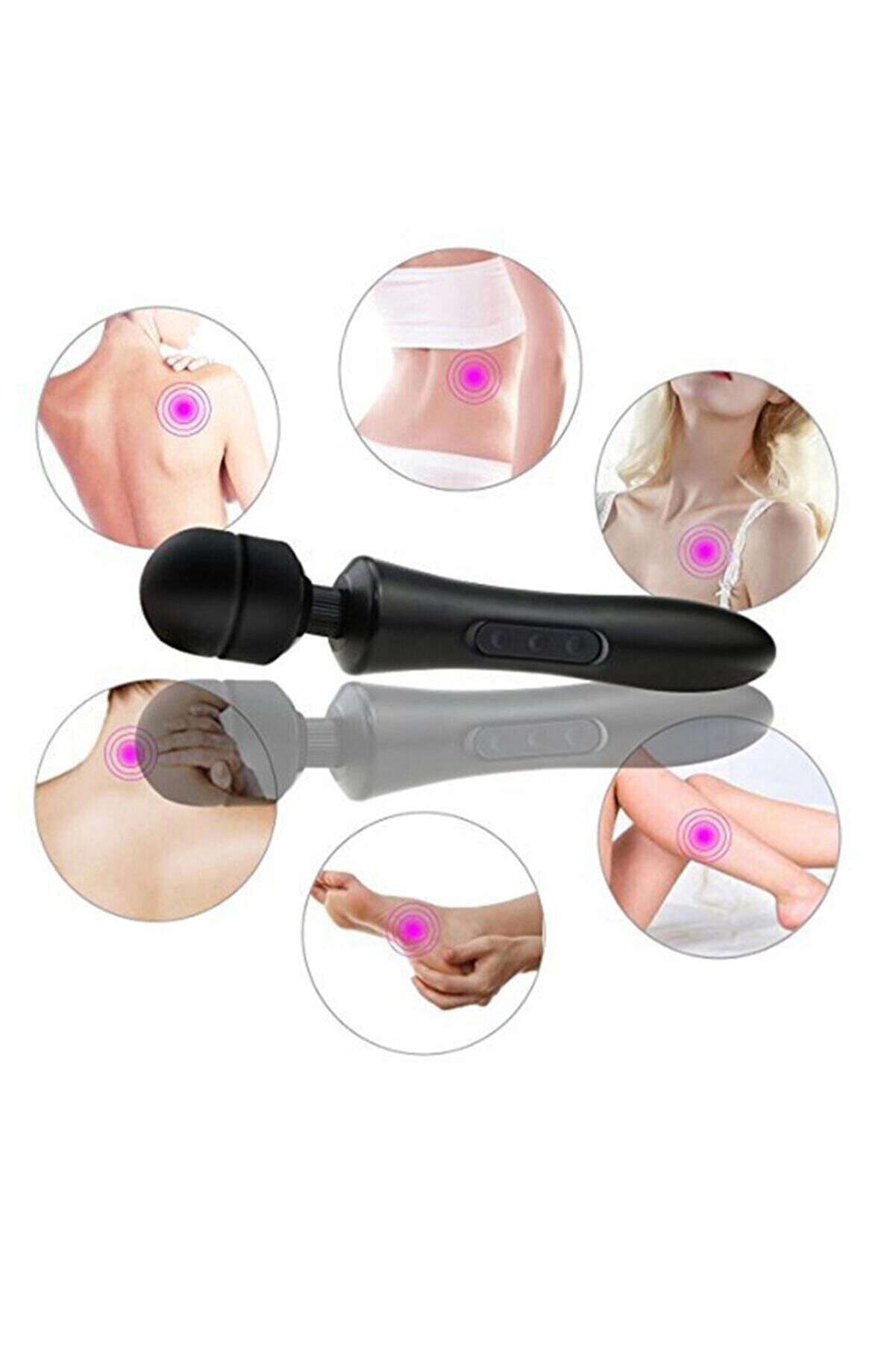 Erox Black Magi̇c Massager Profesyonel 20 Modlu Double G&uuml;&ccedil;l&uuml; Masaj Aleti̇