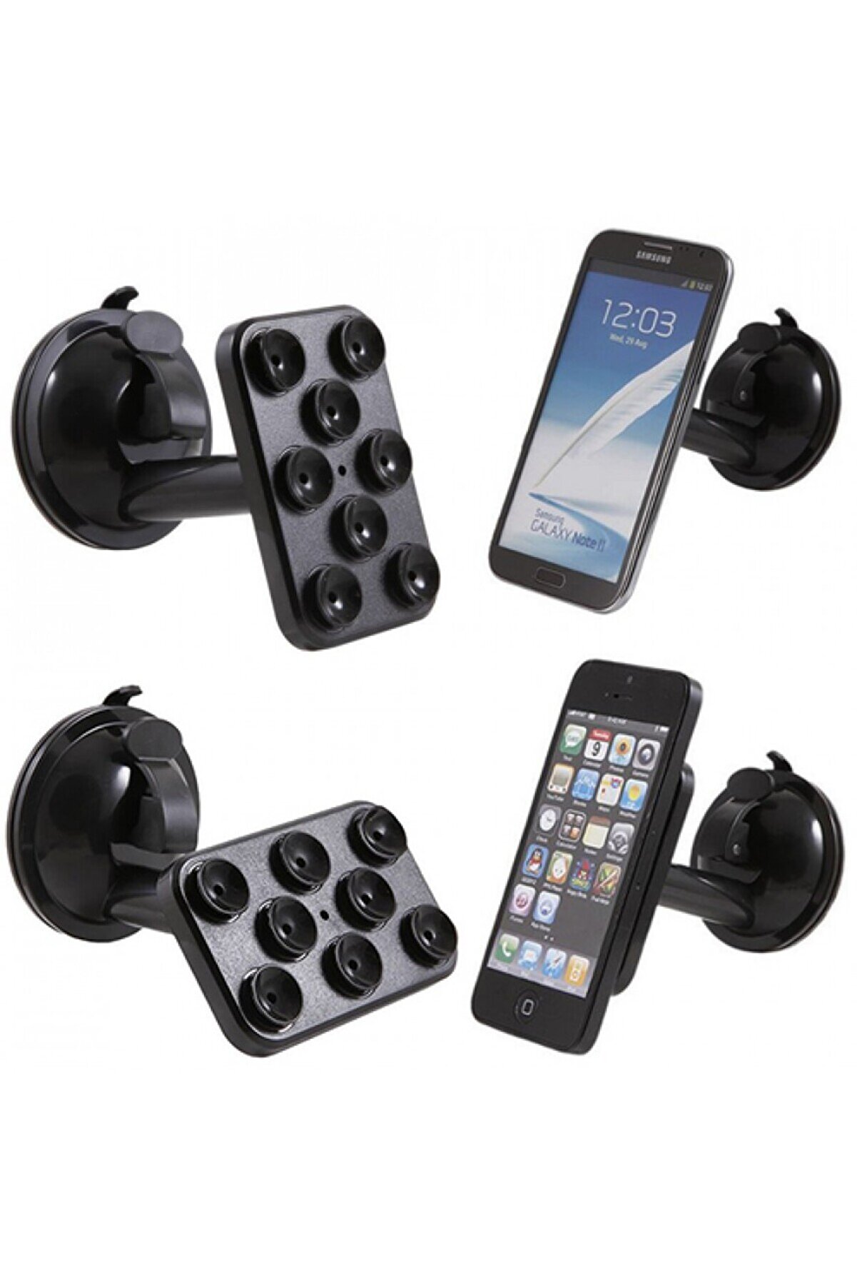 Toptan Bulurum Araç İçi TelefonTabNavigasyon Tutucu(8 Vantuzlu Döner Başlıklı)