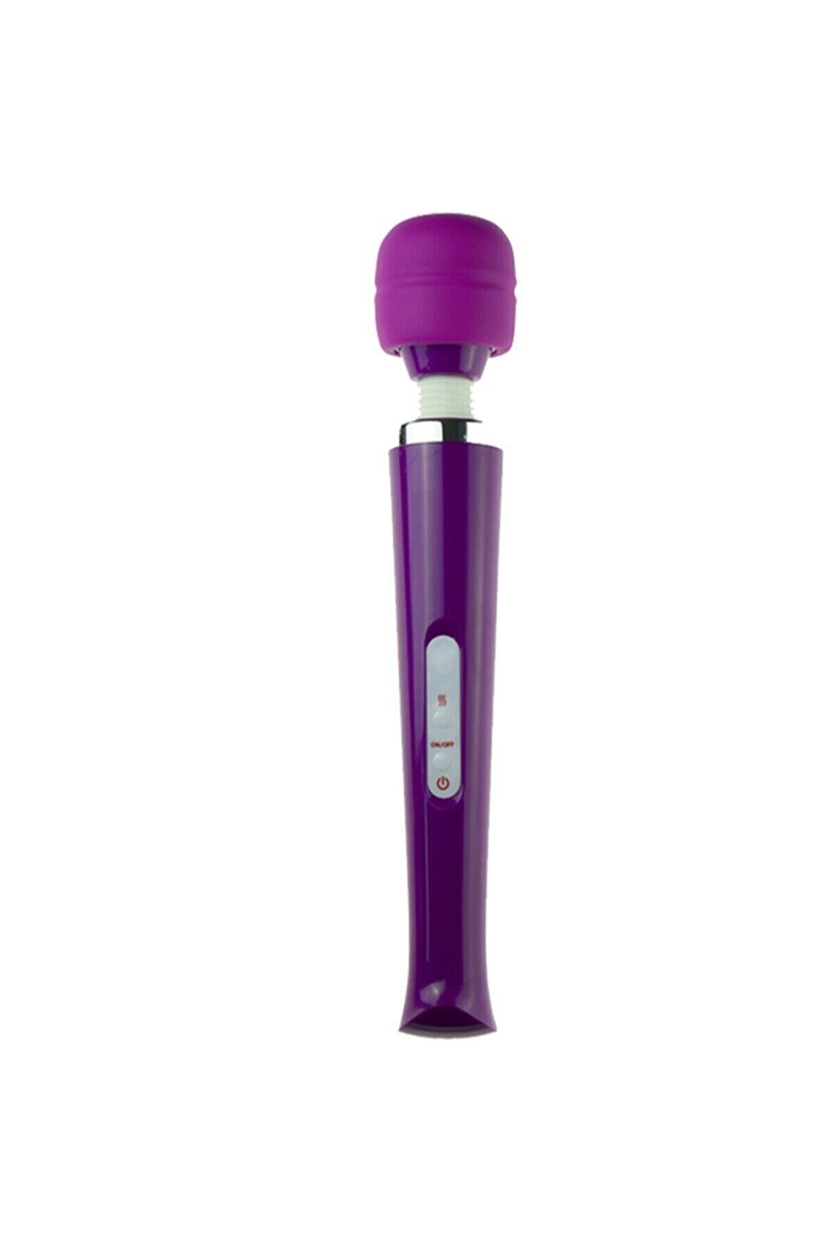 Erox Magi̇c Massager Purple Profesyonel 10 Modlu G&uuml;&ccedil;l&uuml; Masaj Wand Vi̇brat&ouml;r Purple