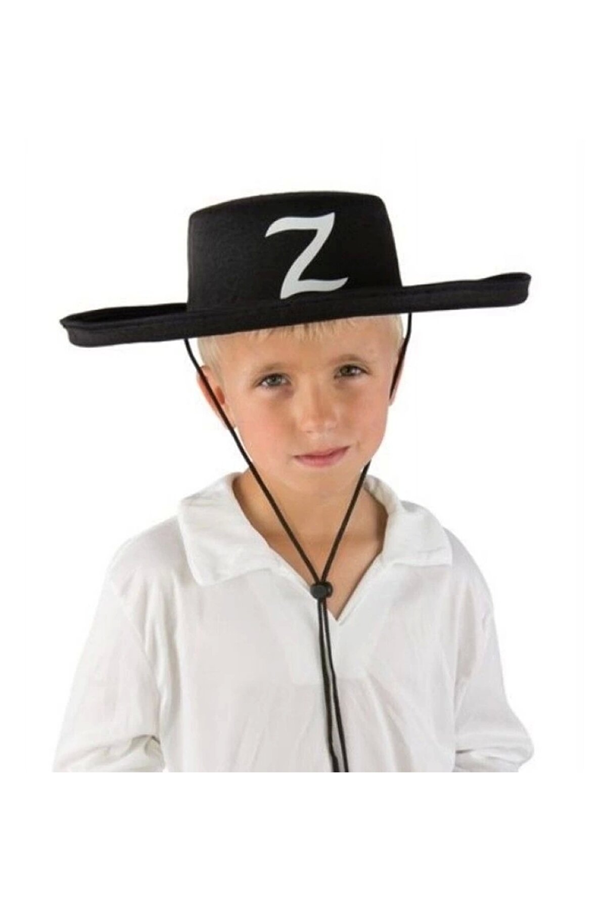 NZM TİCARET Z Logolu Çocuk Boy Bağcıklı Zorro Şapkası