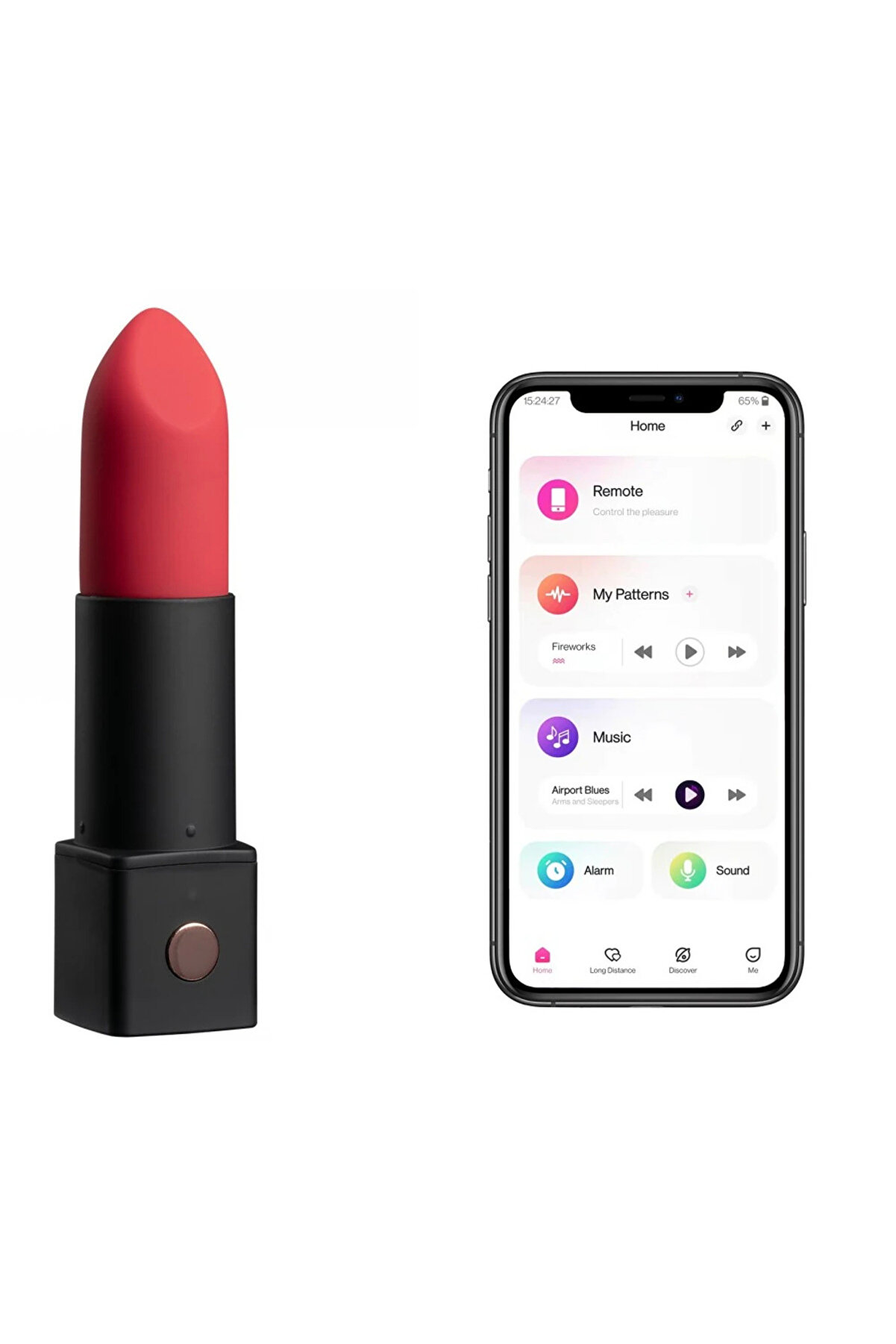 Erox Lovense Exomoon Telefon Kontroll&uuml; Ruj Vi̇brat&ouml;r