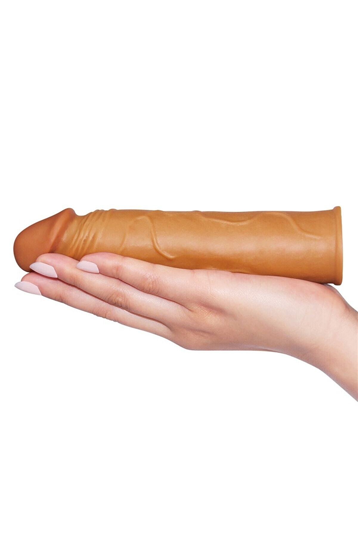 Erox Reali̇sti̇k Dokuda Yumuşak Ve Esnek 2.5 Cm Uzatmalı Peni̇s Kılıfı+Jel