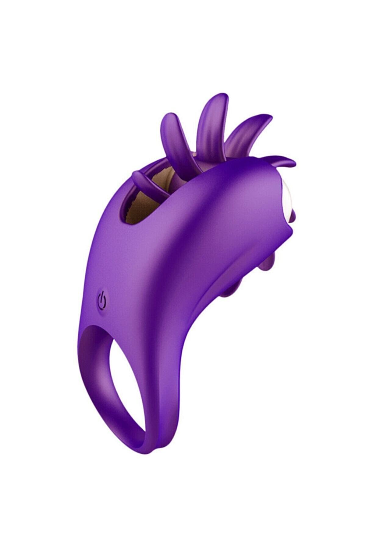 Erox Cli̇toral Sti̇mulati̇ng Şarjlı Peni̇s Halkası Mor