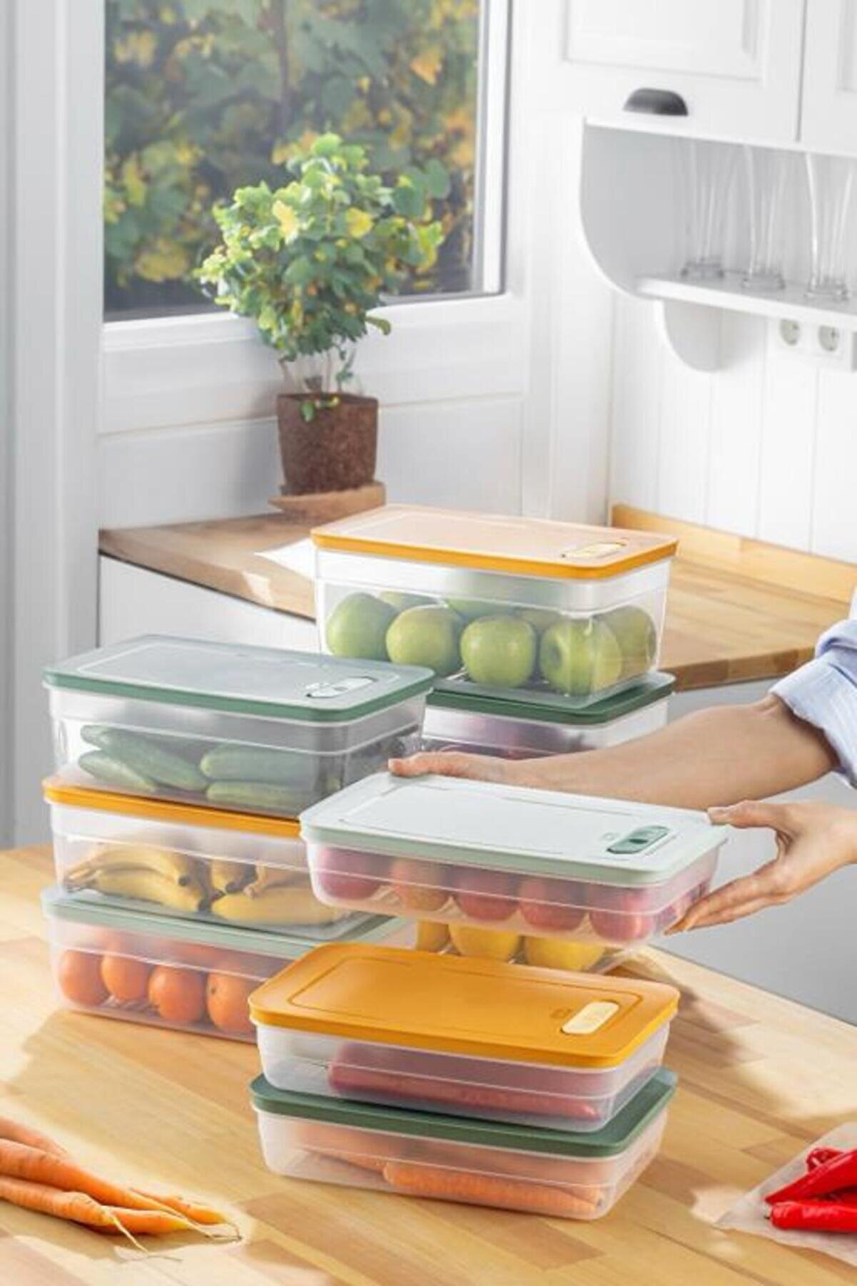 Toptan Bulurum Model Vakumlu Mikrodalga Buzluk Saklama Kabı 5LT