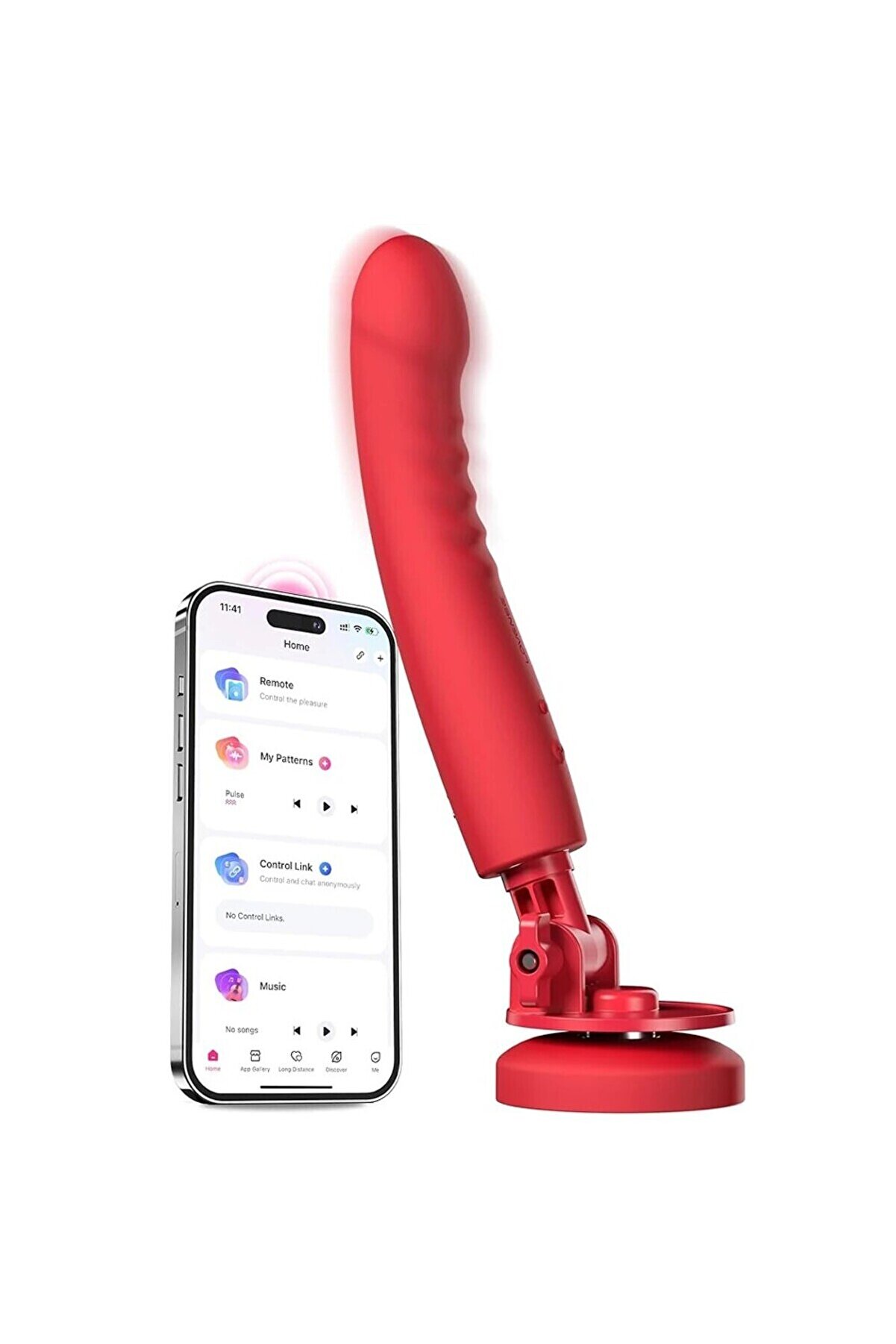 Erox Lovense Mi̇ssi̇on 2 App-Controlled Touch-Sensi̇ti̇ve Telefon Uyumlu Hareketli̇ Vi̇brat&ouml;r