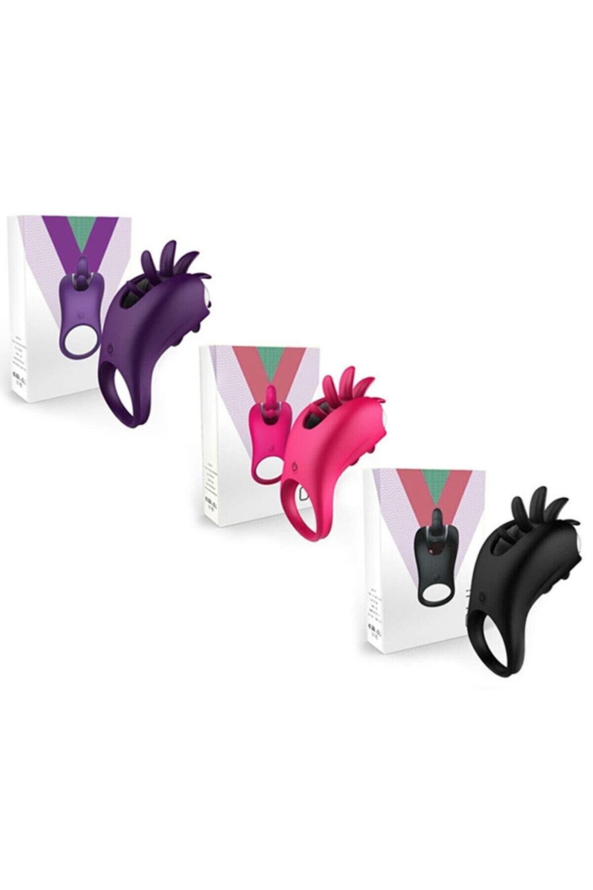 Erox Cli̇toral Sti̇mulati̇ng Şarjlı Peni̇s Halkası Pembe