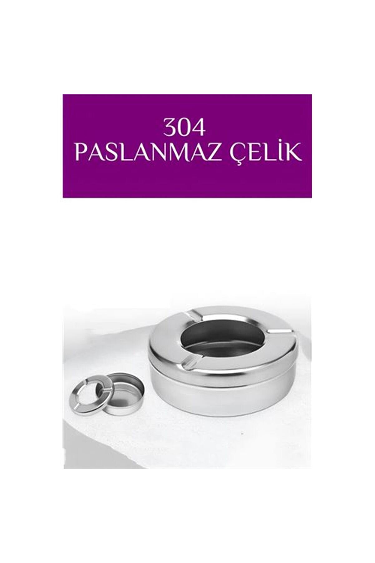 Toptan Bulurum Inox Çelik Küllük – 13cm x 4 cm | Modern, Hijyenik ve Dayanıklı Tasarım