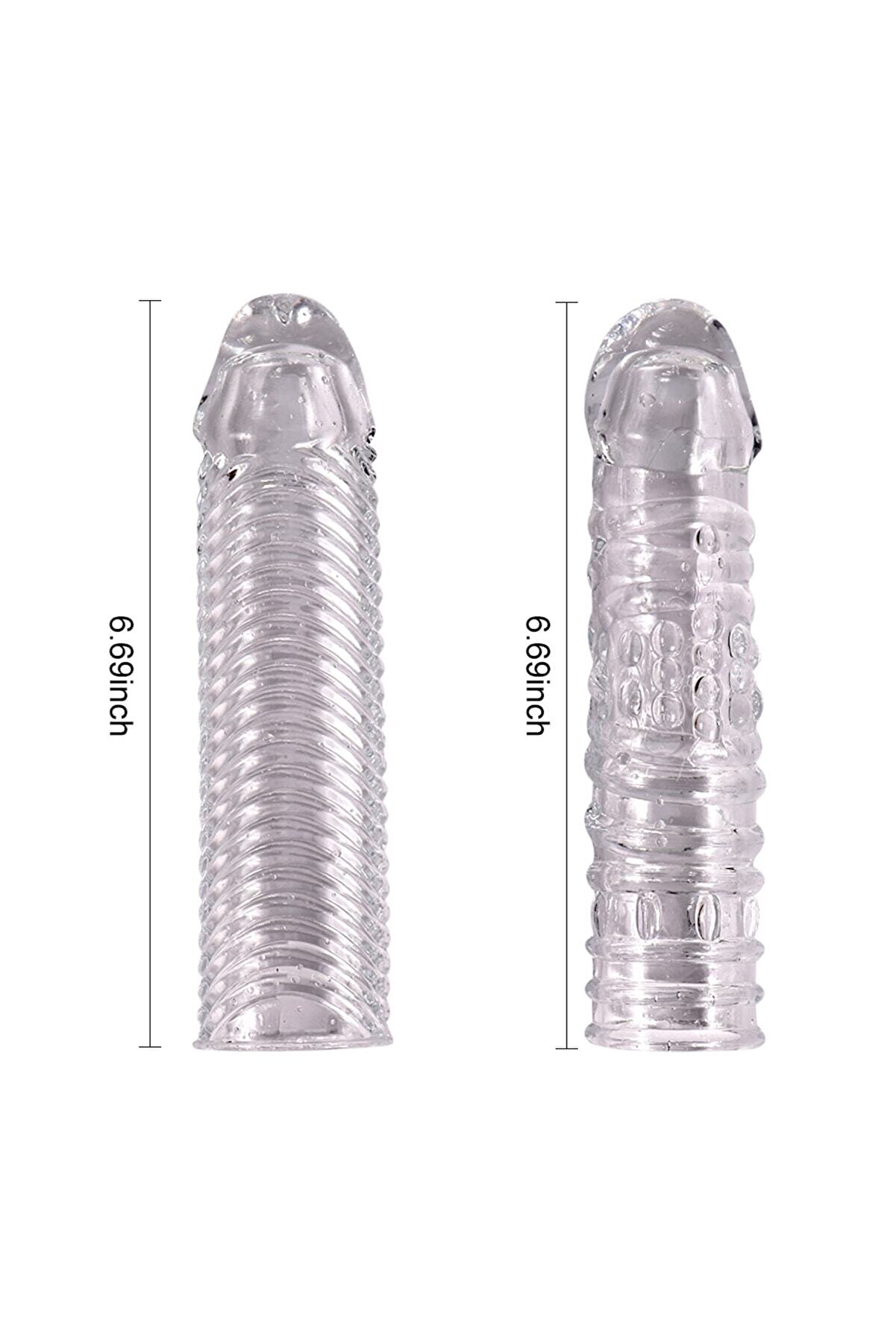 Erox Sleeve Si̇li̇kon Şeffaf Peni̇s Kılıfı