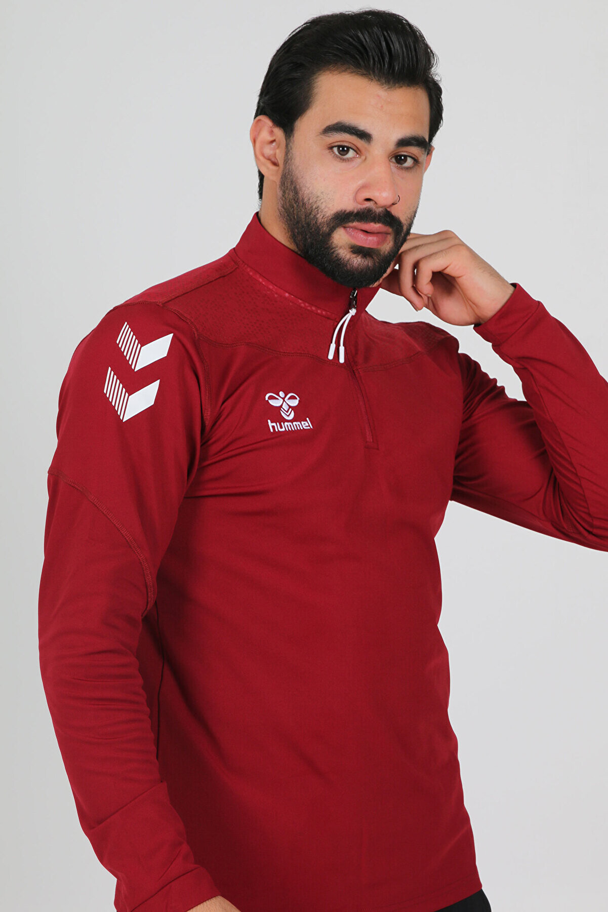 Hummel Oregon Antrenman Eşofman Üstü Bordo