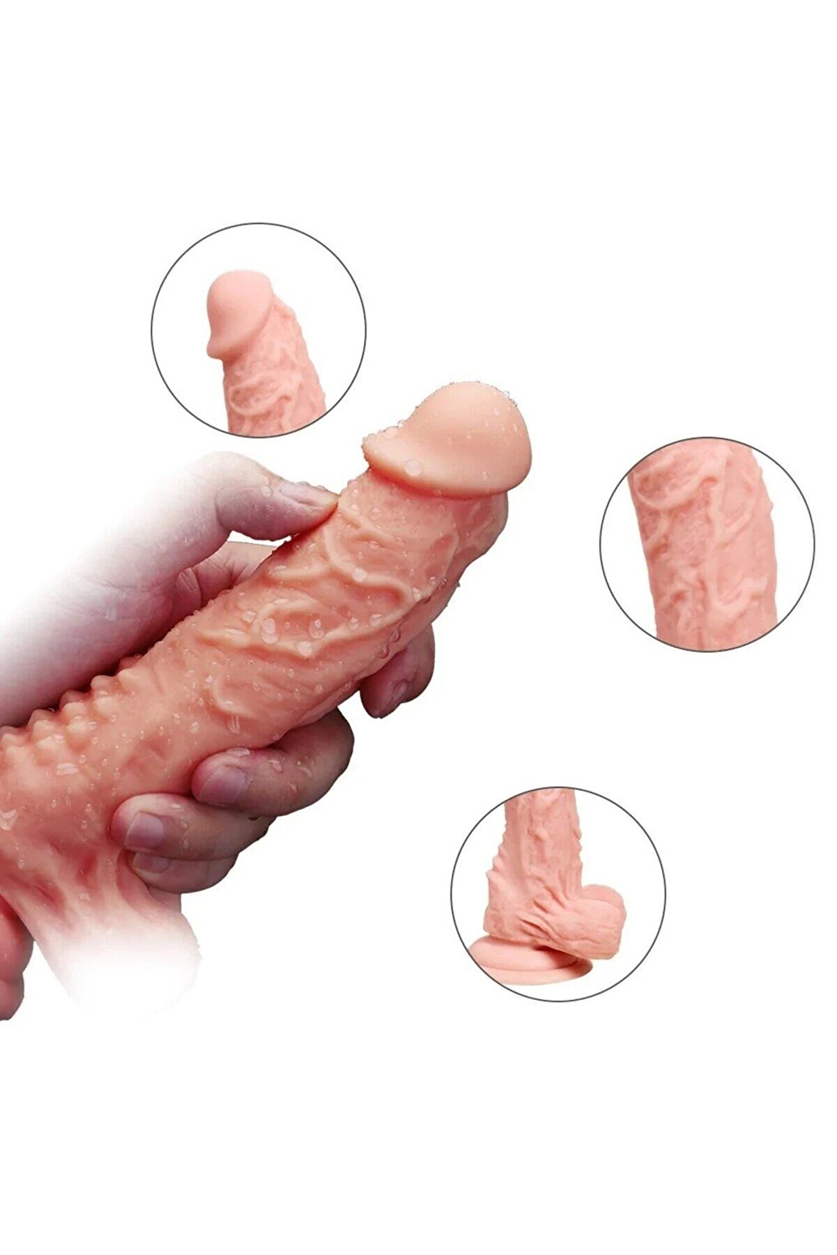 Erox Mars Di̇ldo Ger&ccedil;ek Doku 19,5 Cm I&ccedil;i̇ Boş Belden Bağlamalı Peni̇s Kılıfı