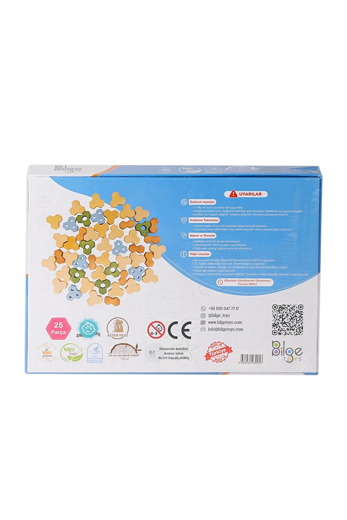 Nessi̇world Blg-106A Bal Peteği̇ Ahşap Denge Oyunu