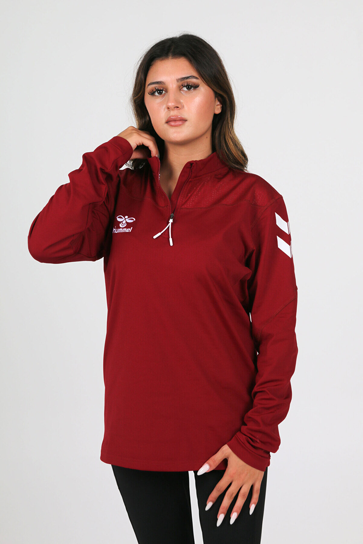 Hummel Oregon Antrenman Eşofman Üstü Bordo